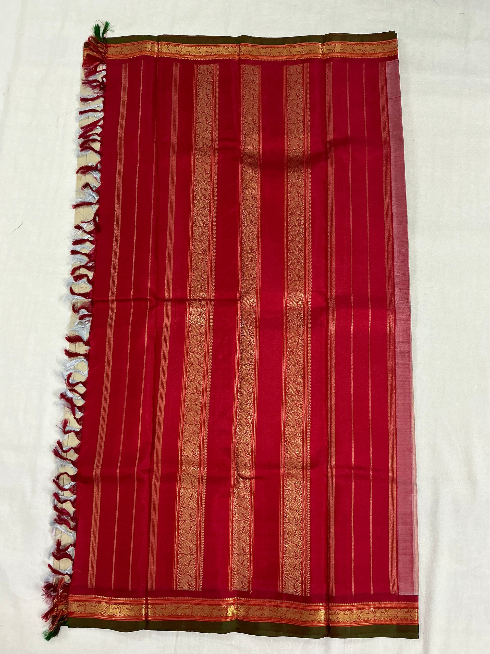 MAATHEY: Small border Korvai Kanjivaram