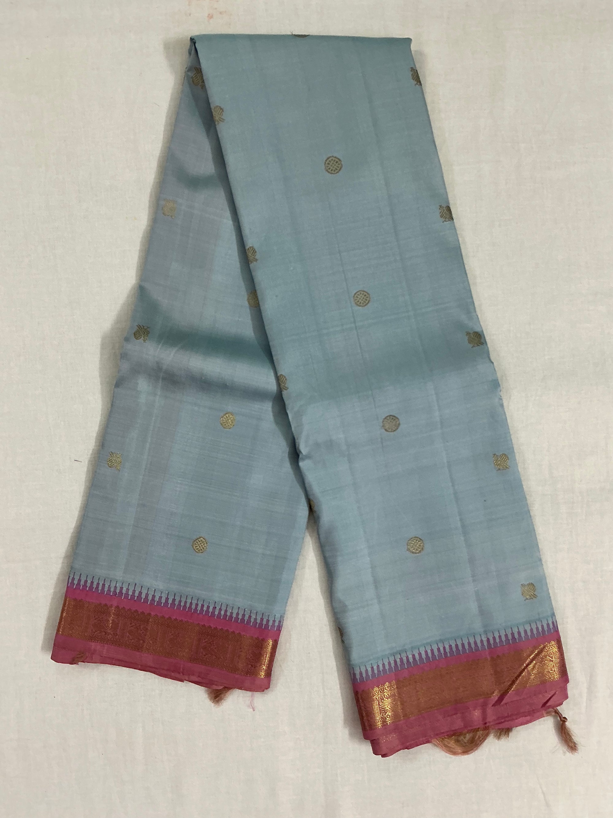 MAATHEY: Small border Korvai Kanjivaram