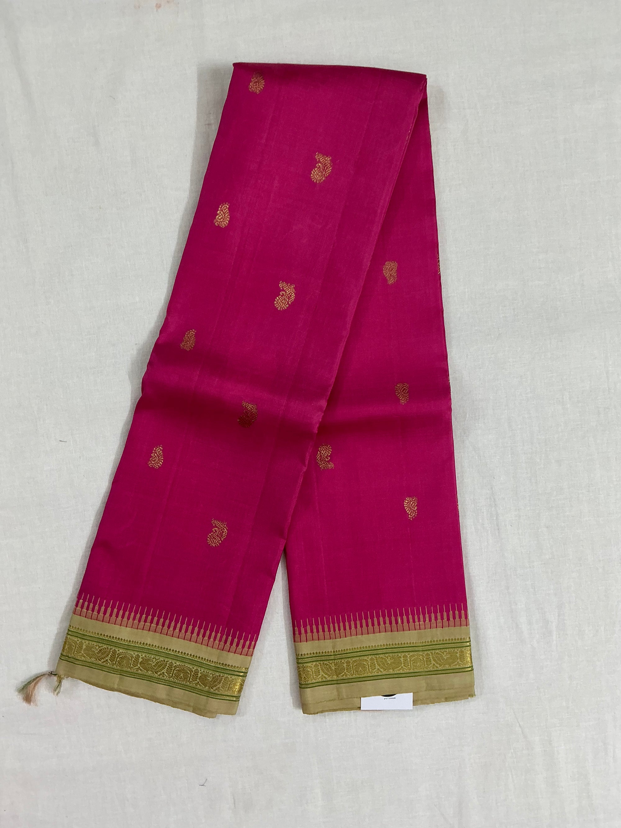 MAATHEY: Small border Korvai Kanjivaram