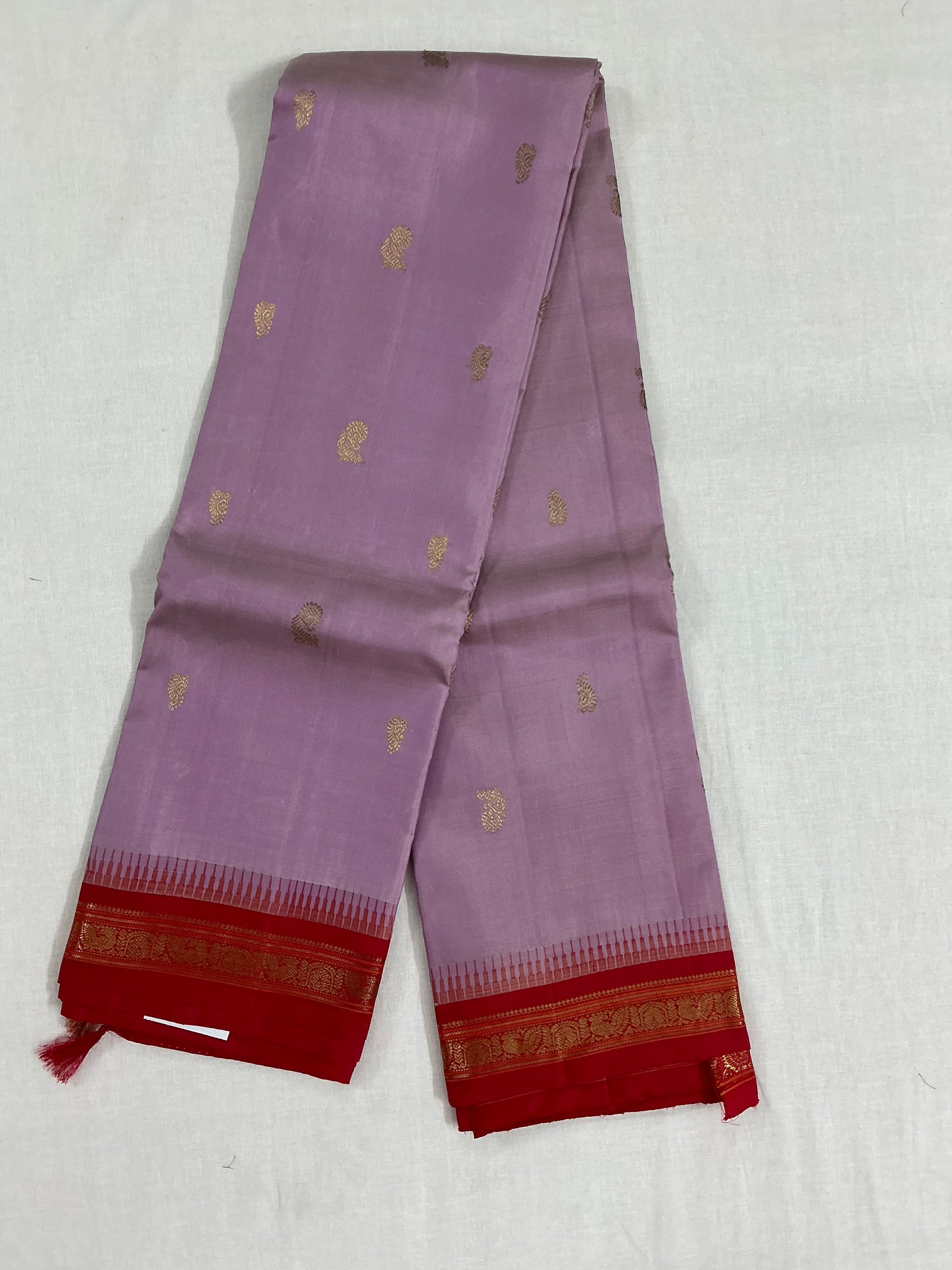 MAATHEY: Small border Korvai Kanjivaram