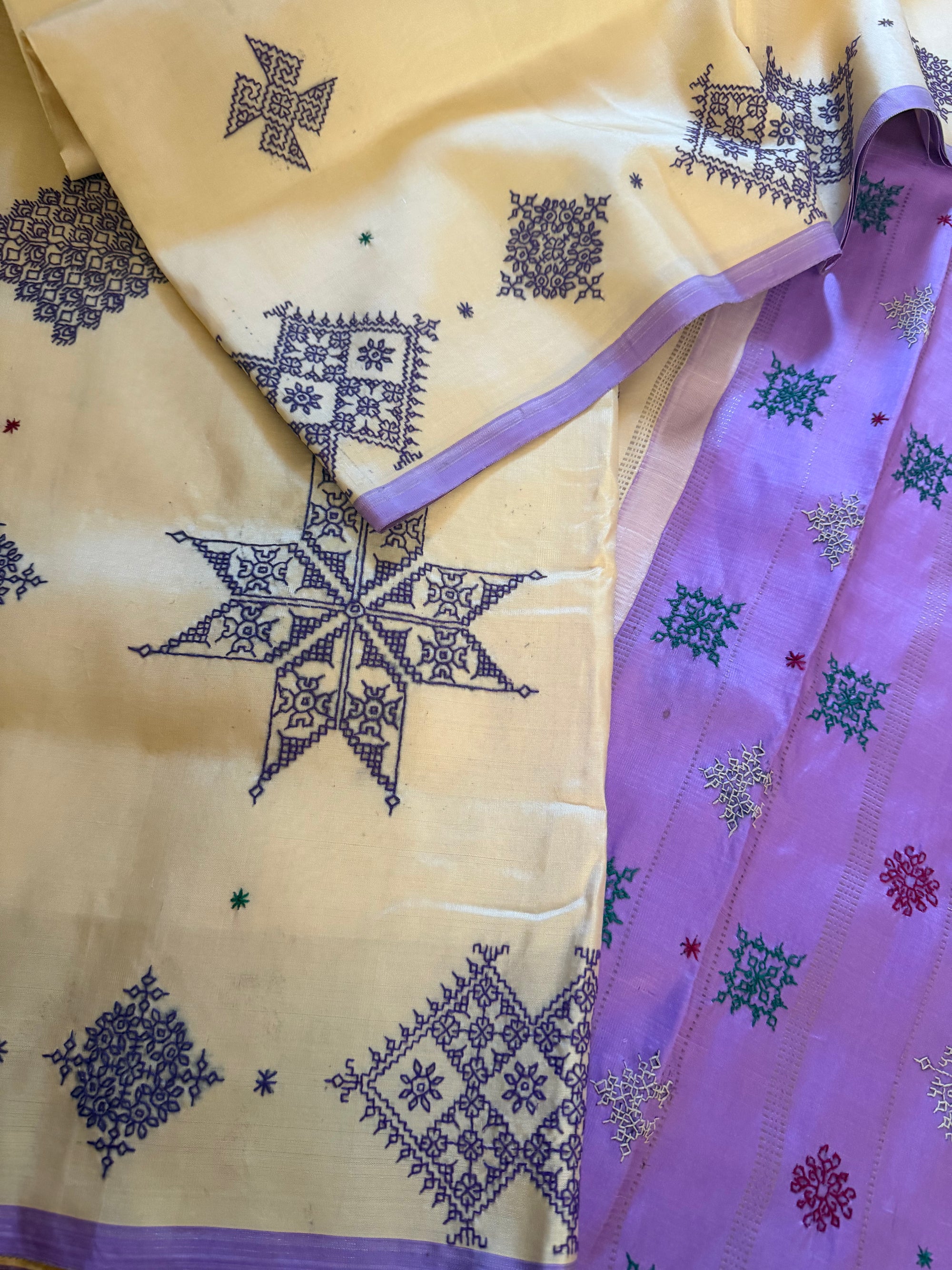 VRIKSHA: Kasuti on Kanjivaram Silk