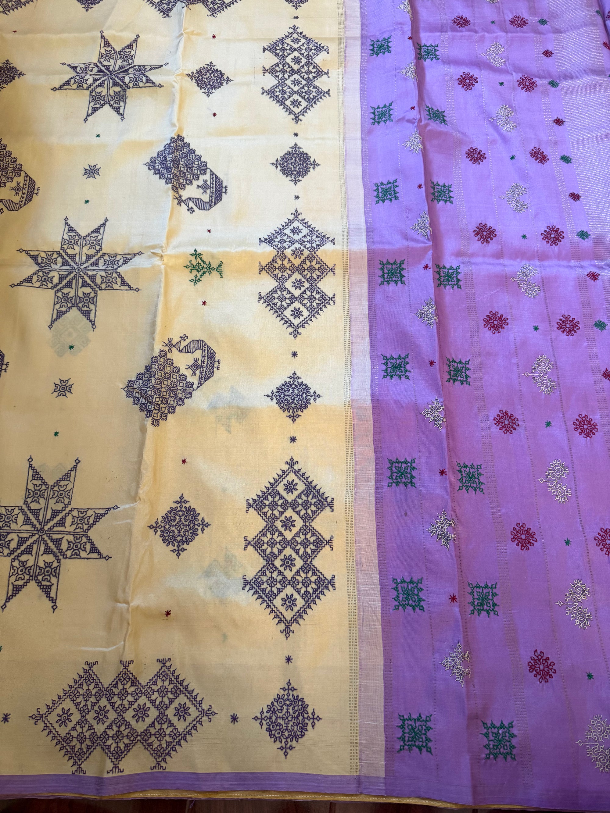 VRIKSHA: Kasuti on Kanjivaram Silk