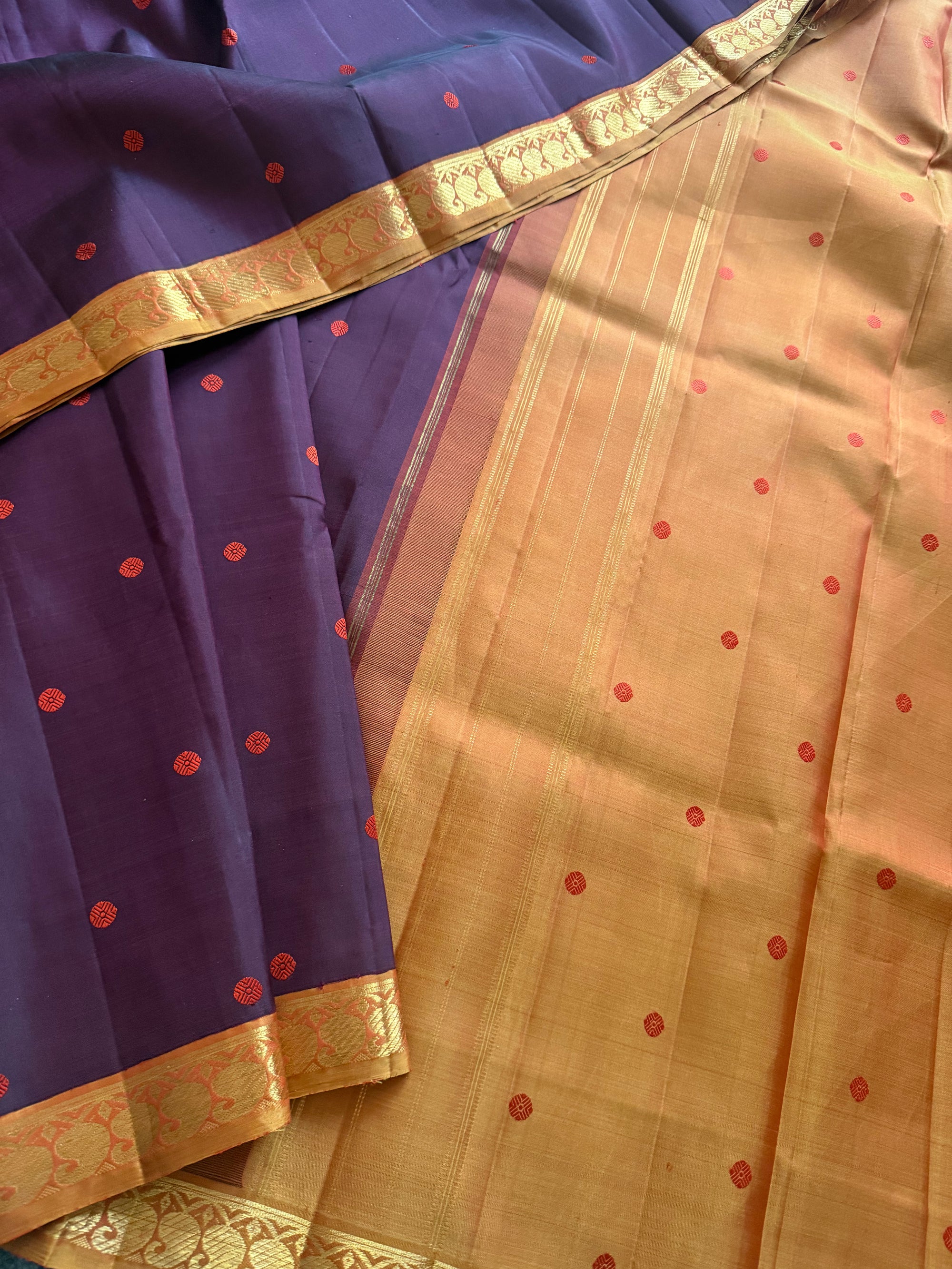 MAATHEY: Small border Kanjivaram Silk