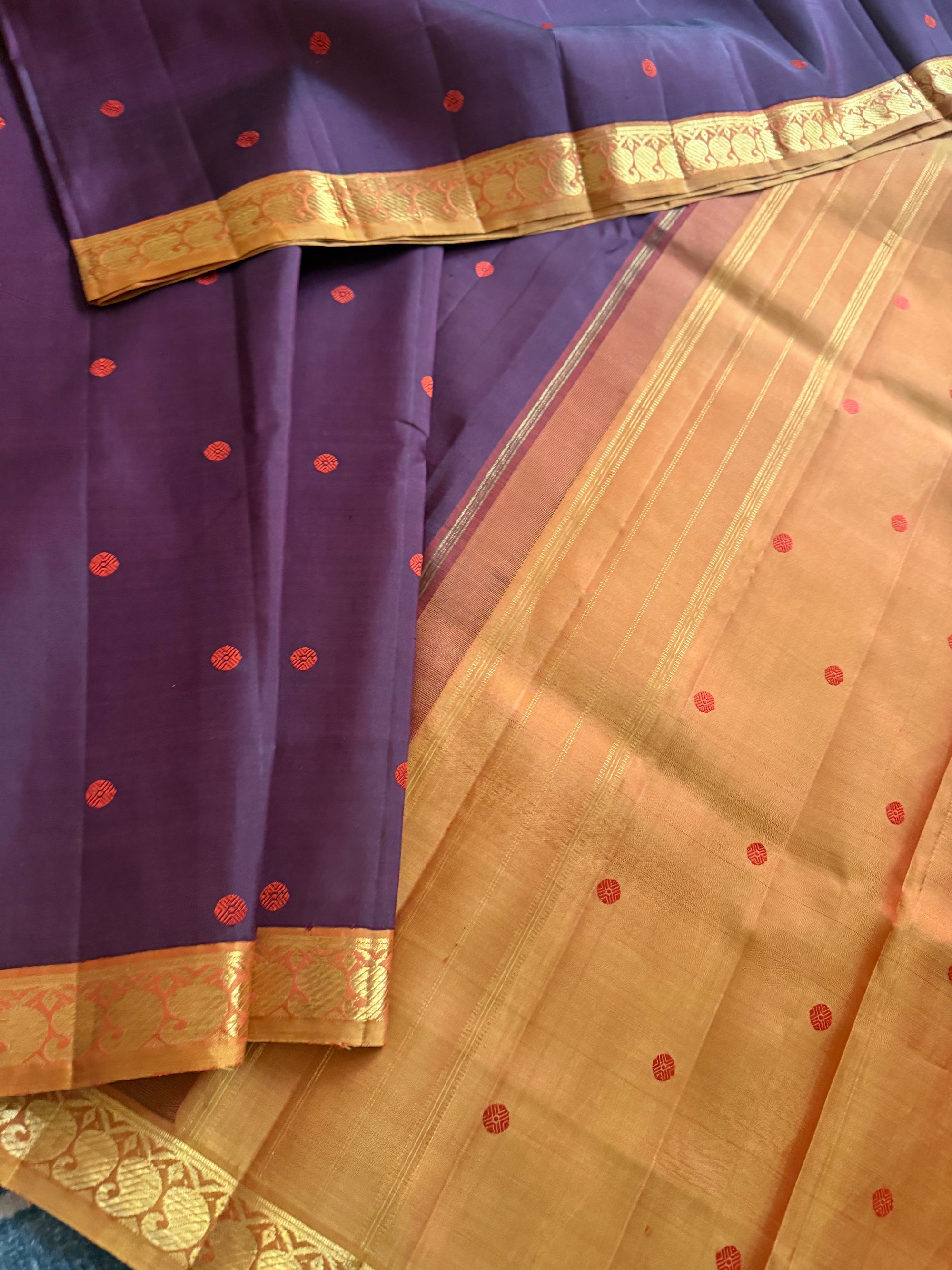 MAATHEY: Small border Kanjivaram Silk