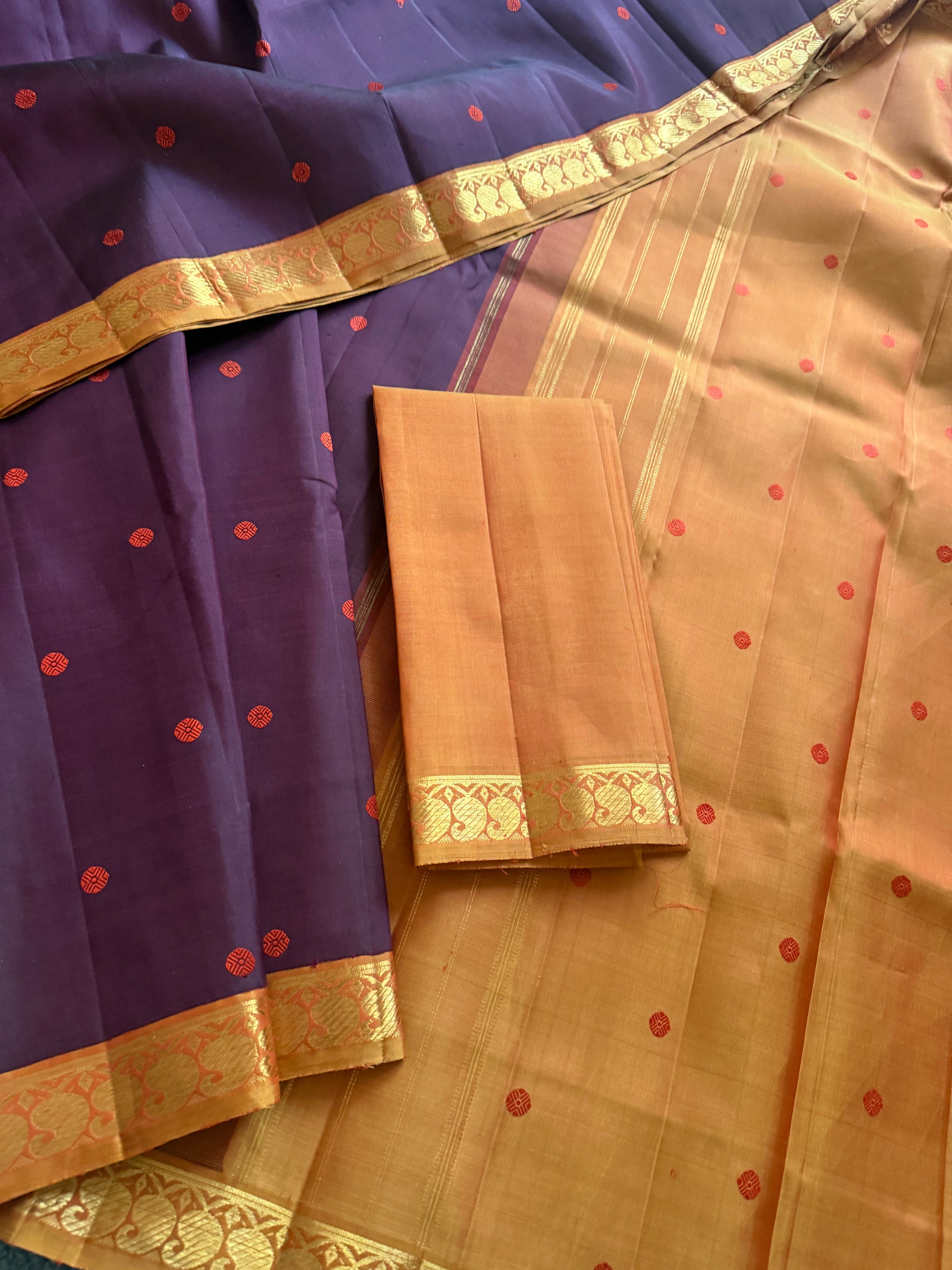 MAATHEY: Small border Kanjivaram Silk