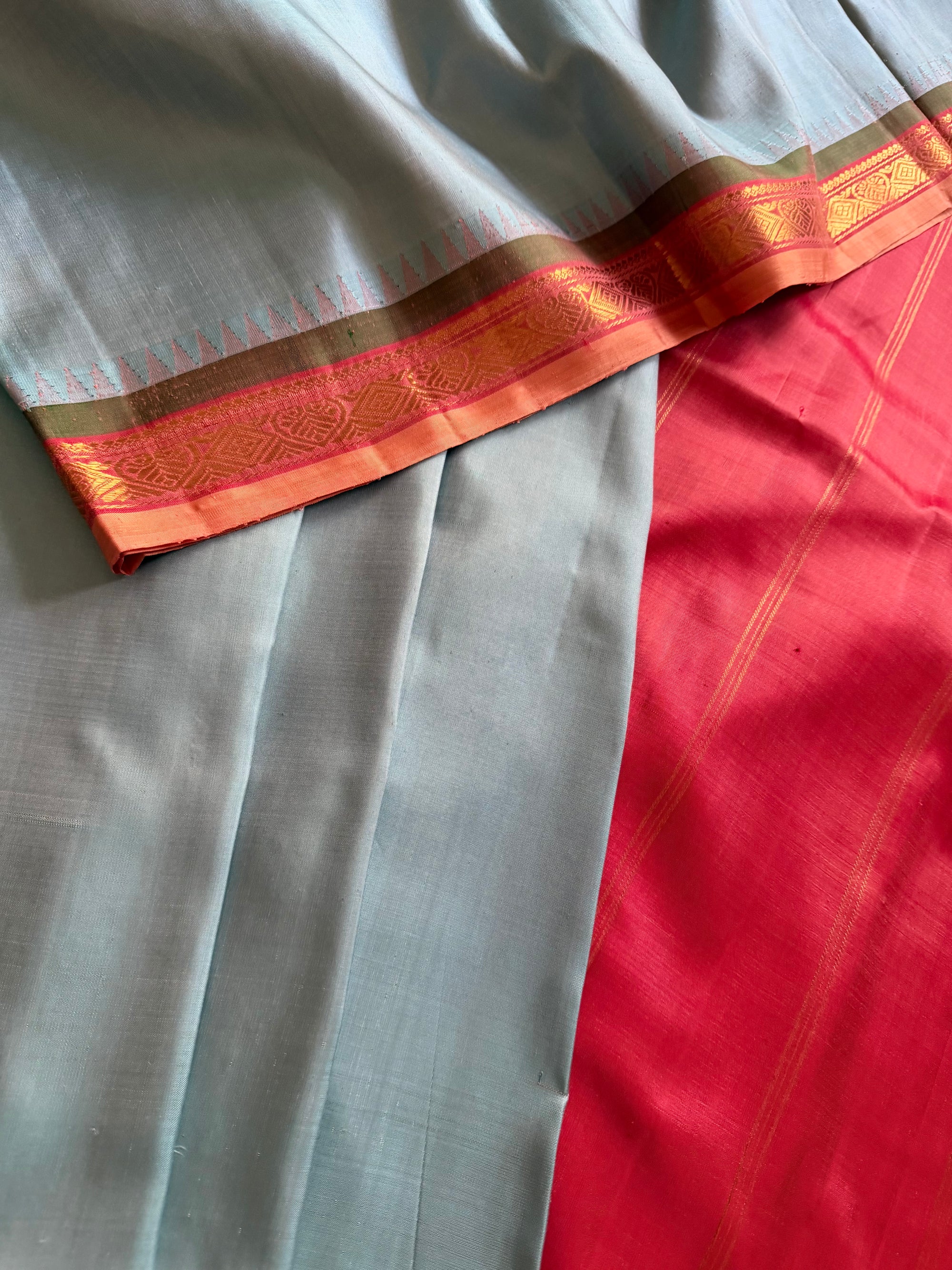 Korvai  Kanjivaram - Vintage Recreation Saree 