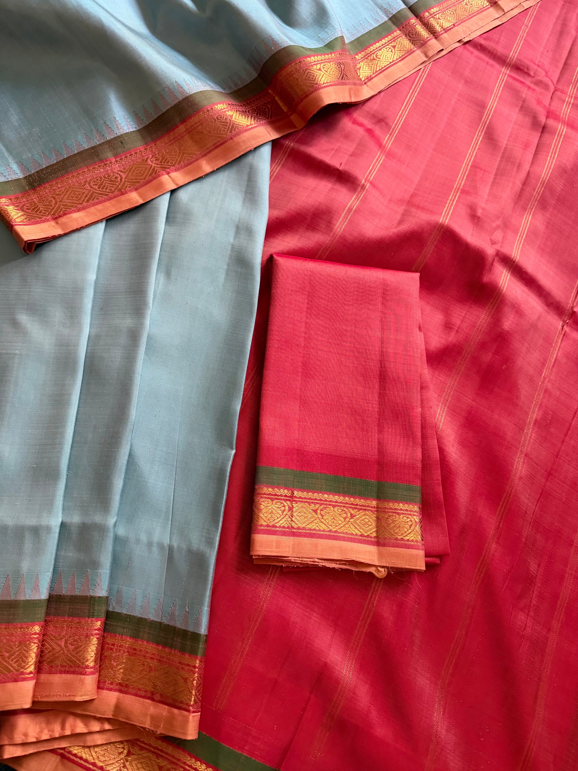 Korvai  Kanjivaram - Vintage Recreation Saree 