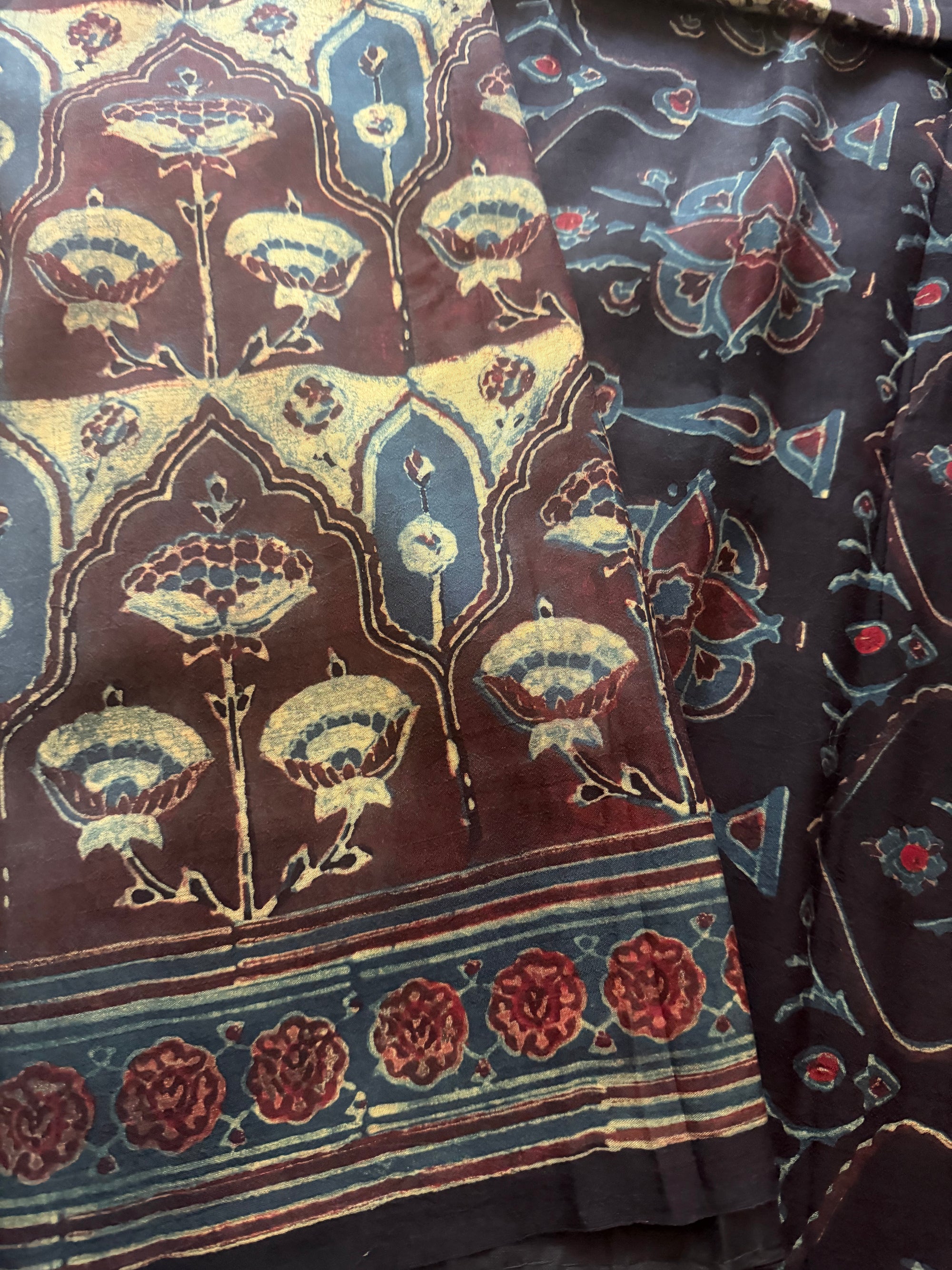 Pracheen Ajrakh - KANJIVARAM SILK