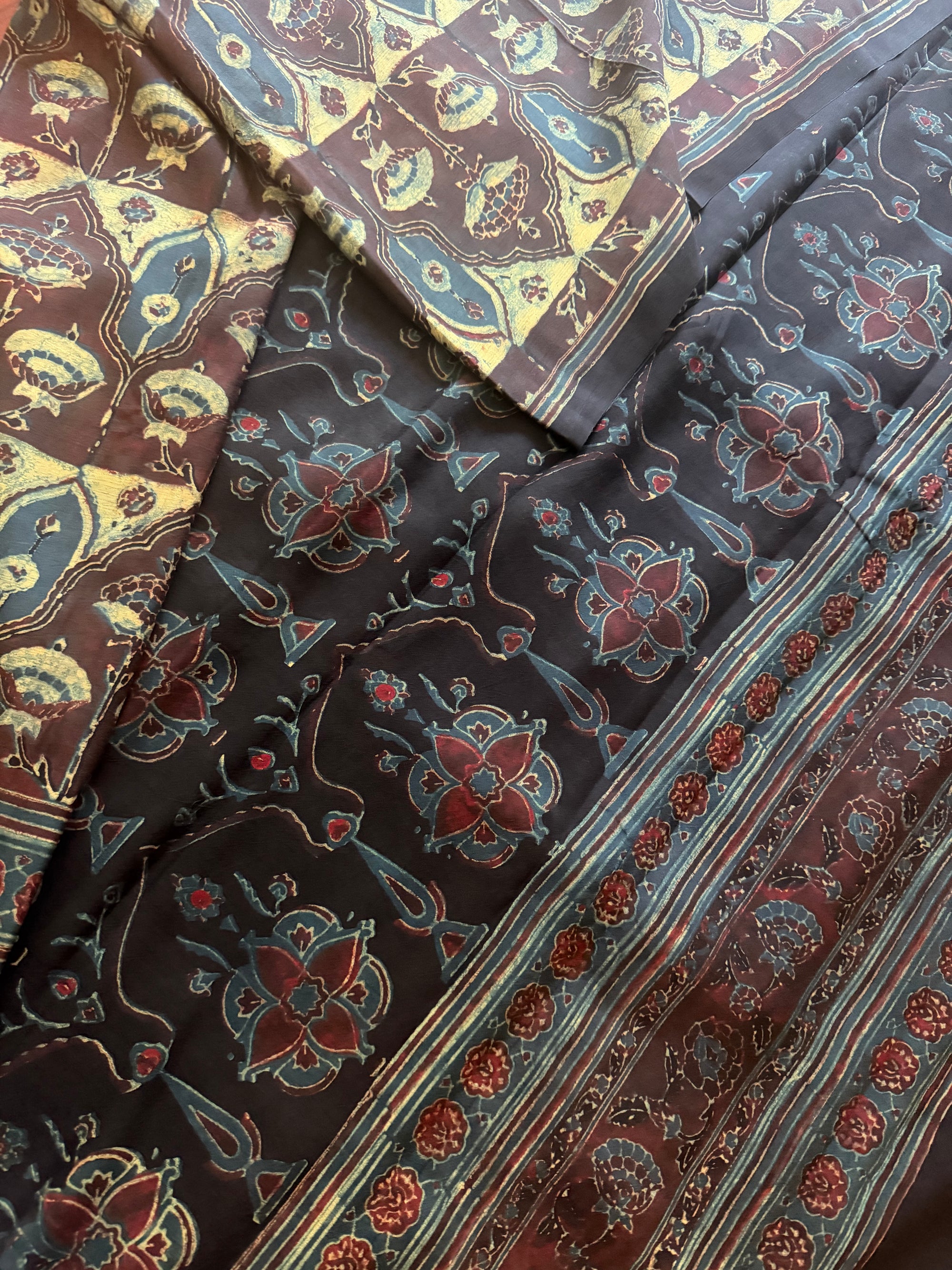Pracheen Ajrakh - KANJIVARAM SILK