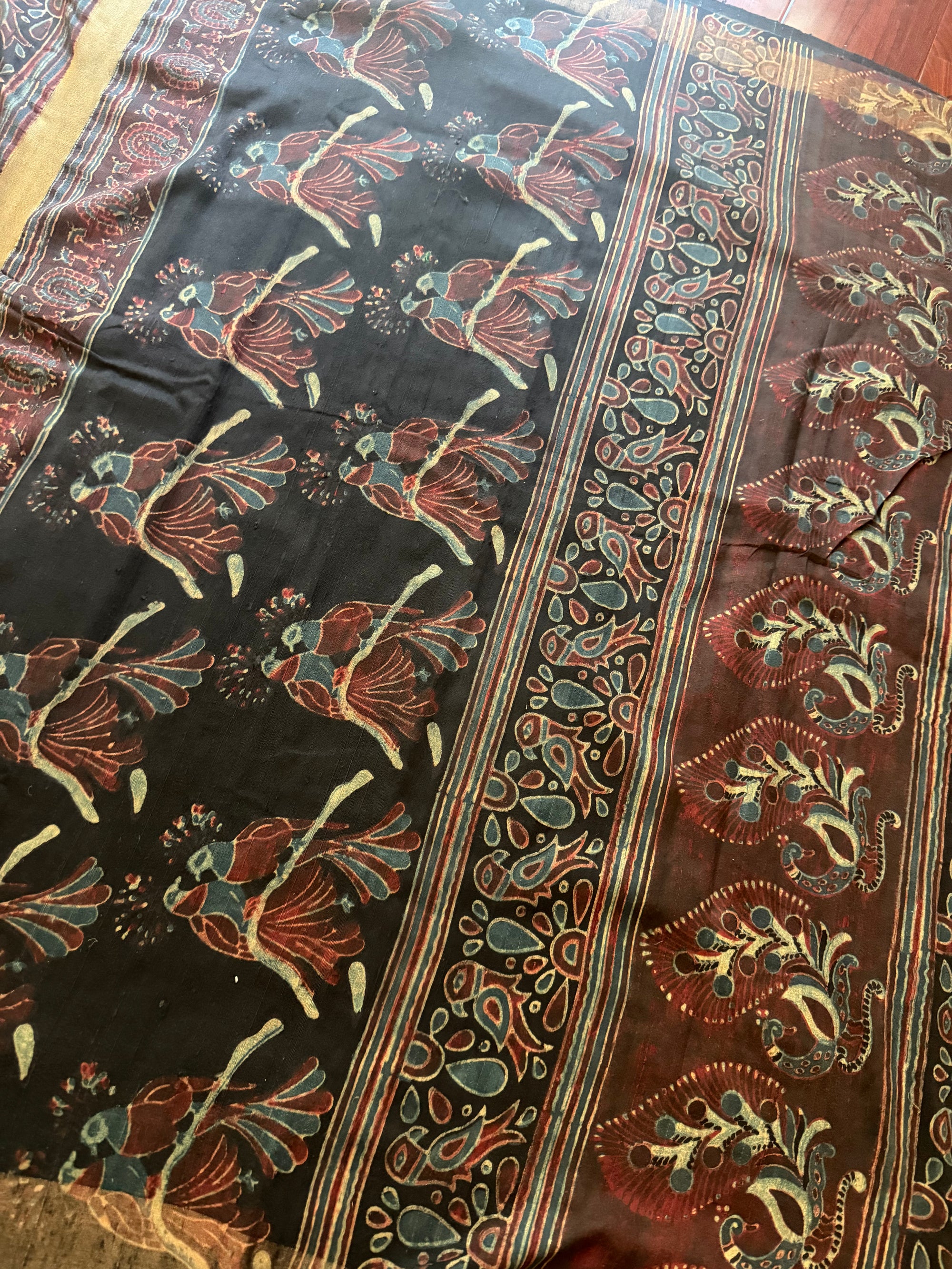 Pracheen Ajrakh - DUPION SILK