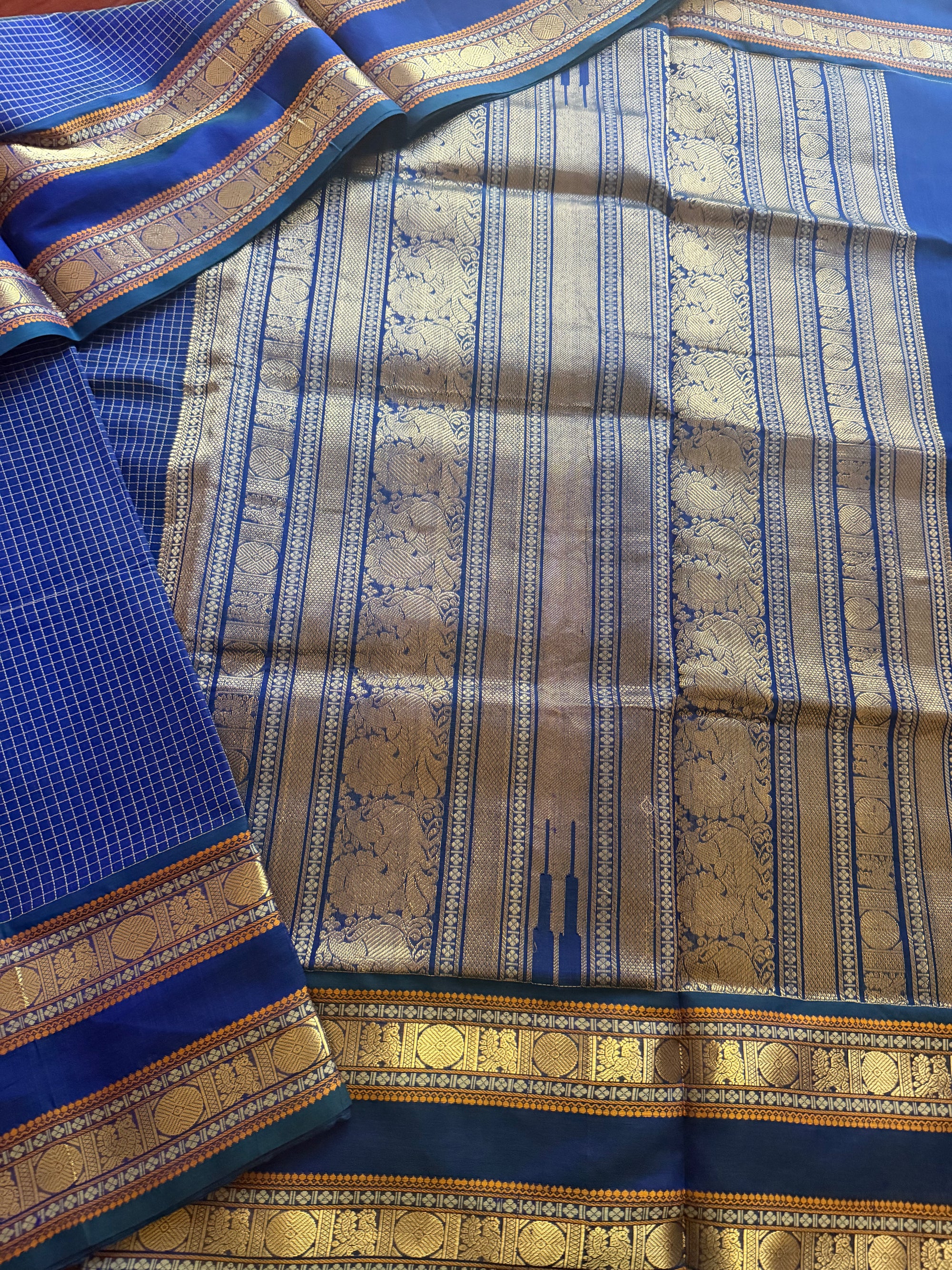 Silk Cotton :  Muthukattam (Peacock Blue)