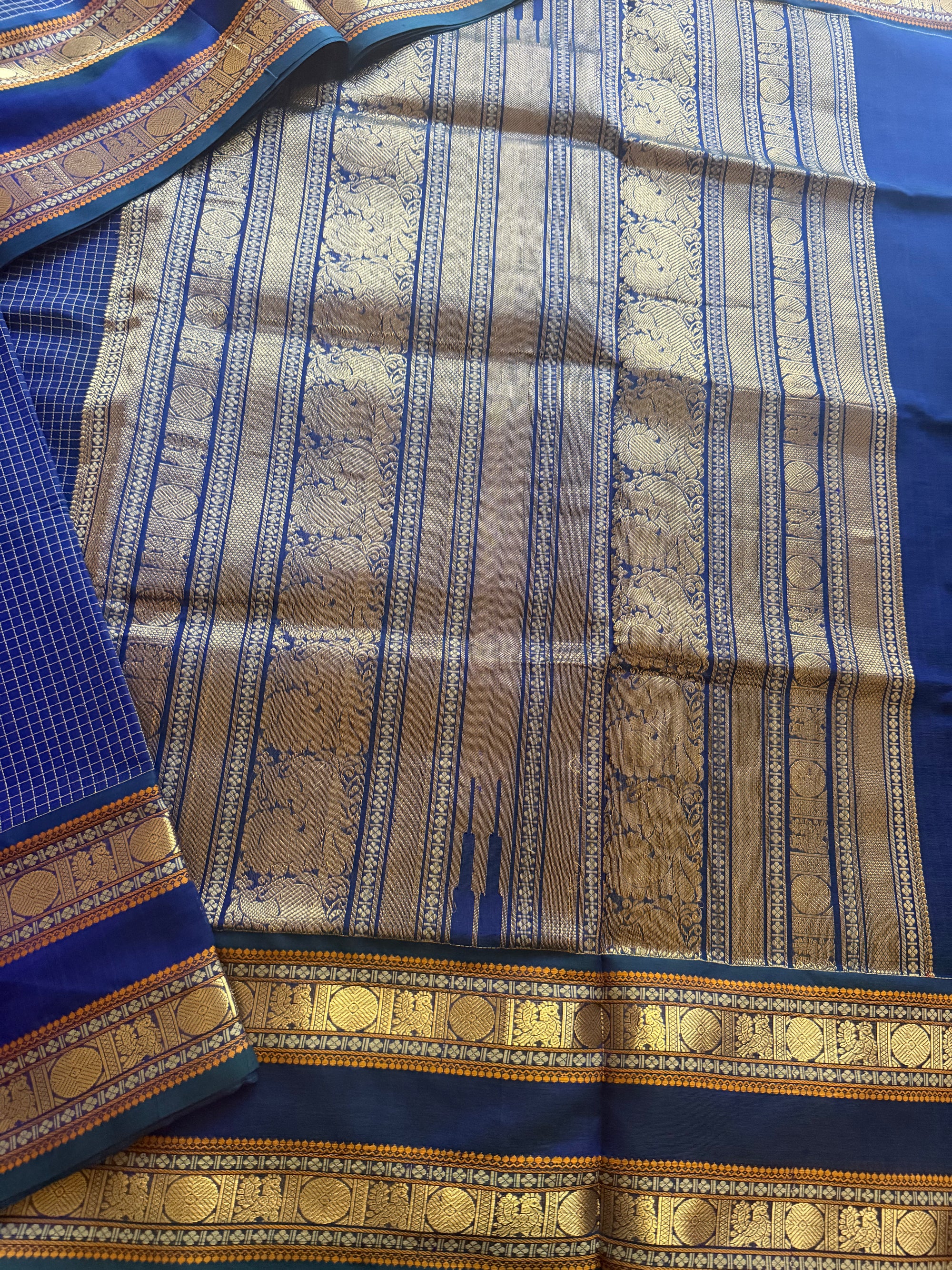 Silk Cotton :  Muthukattam (Peacock Blue)