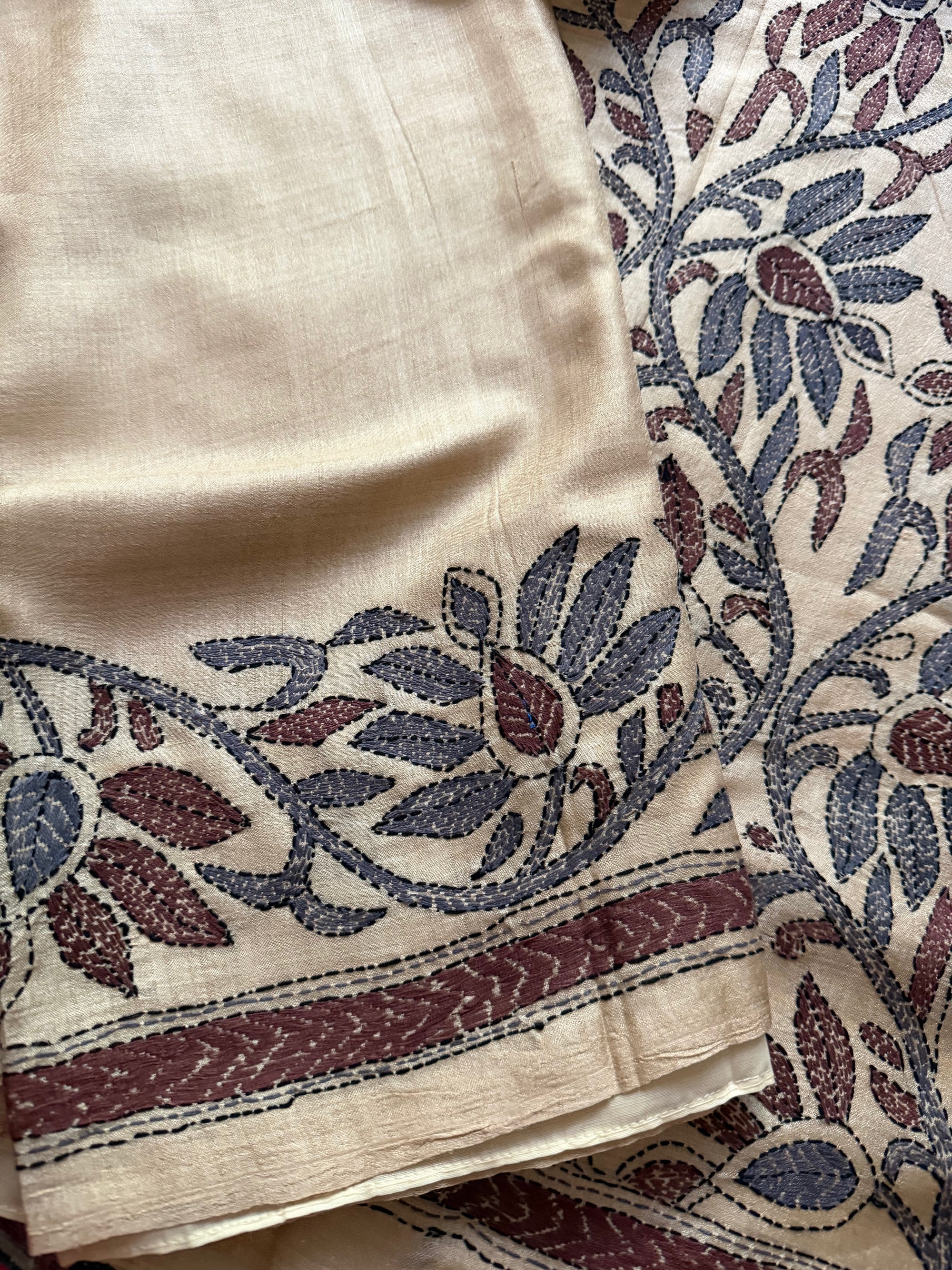 VRIKSHA: Handcrafted Kantha on Natural Tussar