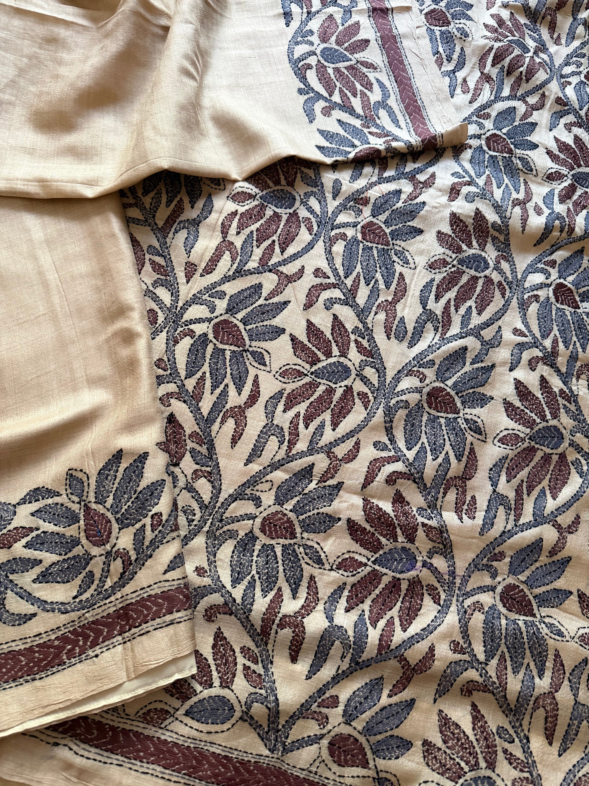VRIKSHA: Handcrafted Kantha on Natural Tussar