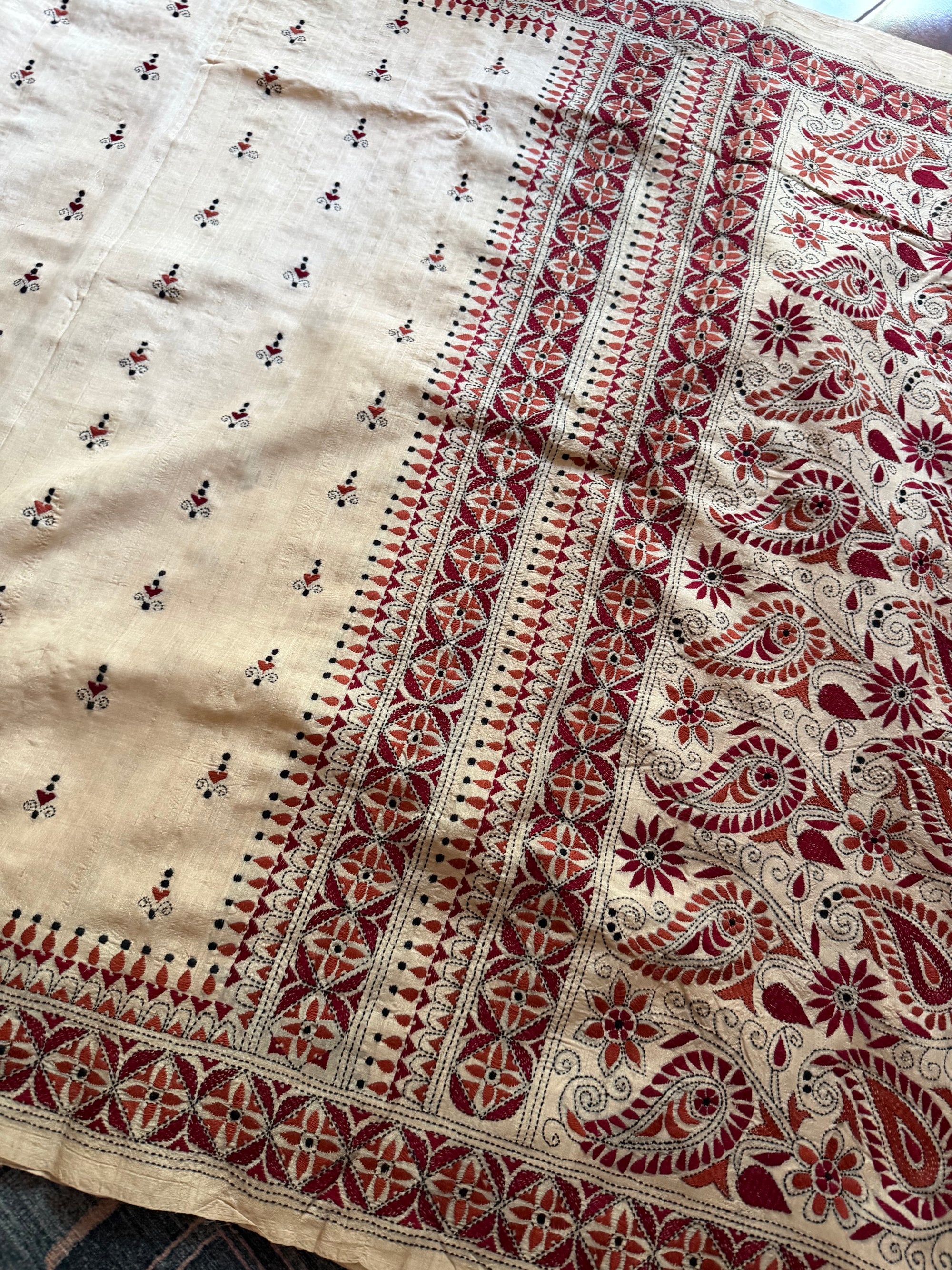 VRIKSHA: Handcrafted Kantha on Natural Tussar