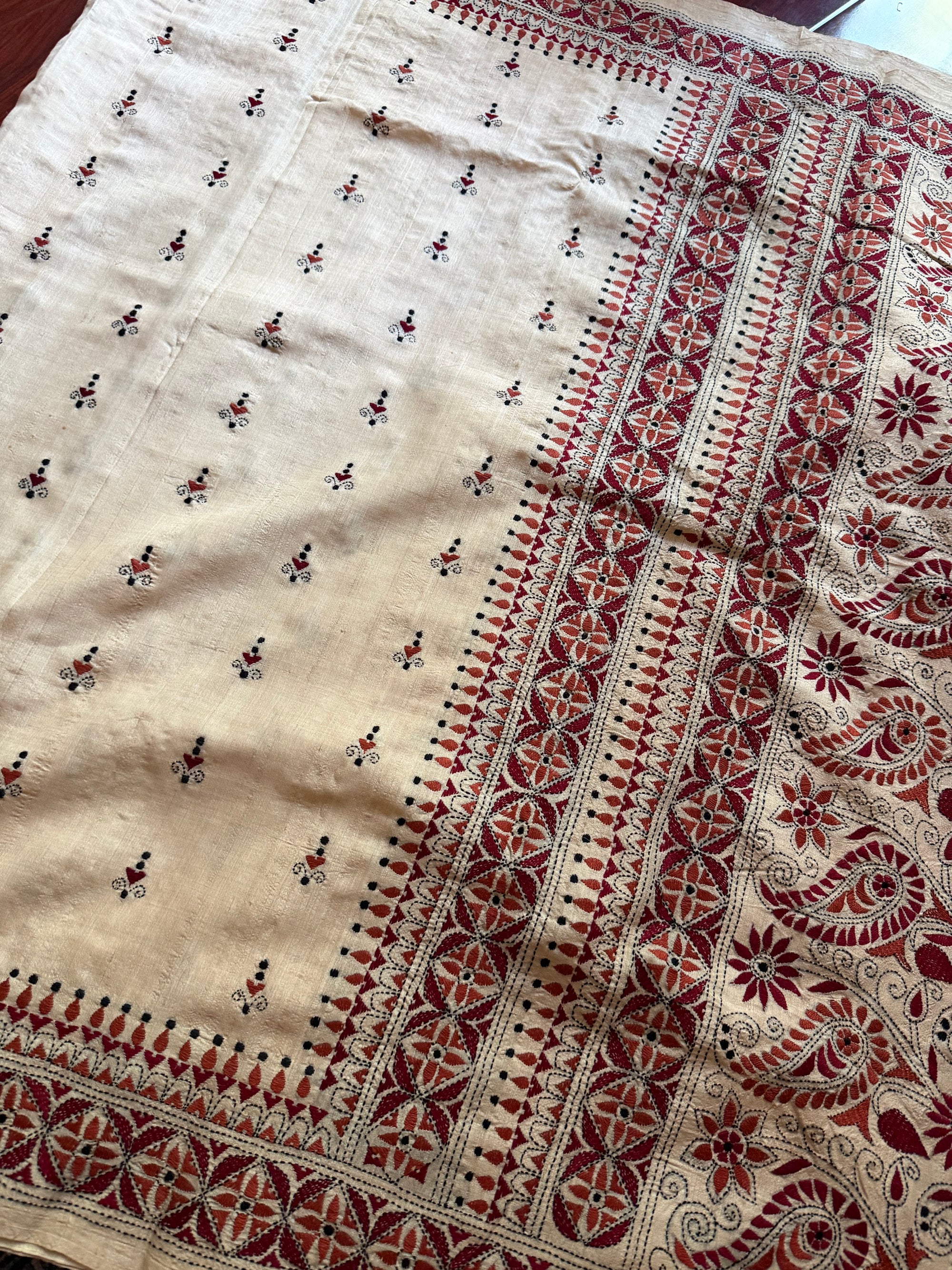 VRIKSHA: Handcrafted Kantha on Natural Tussar