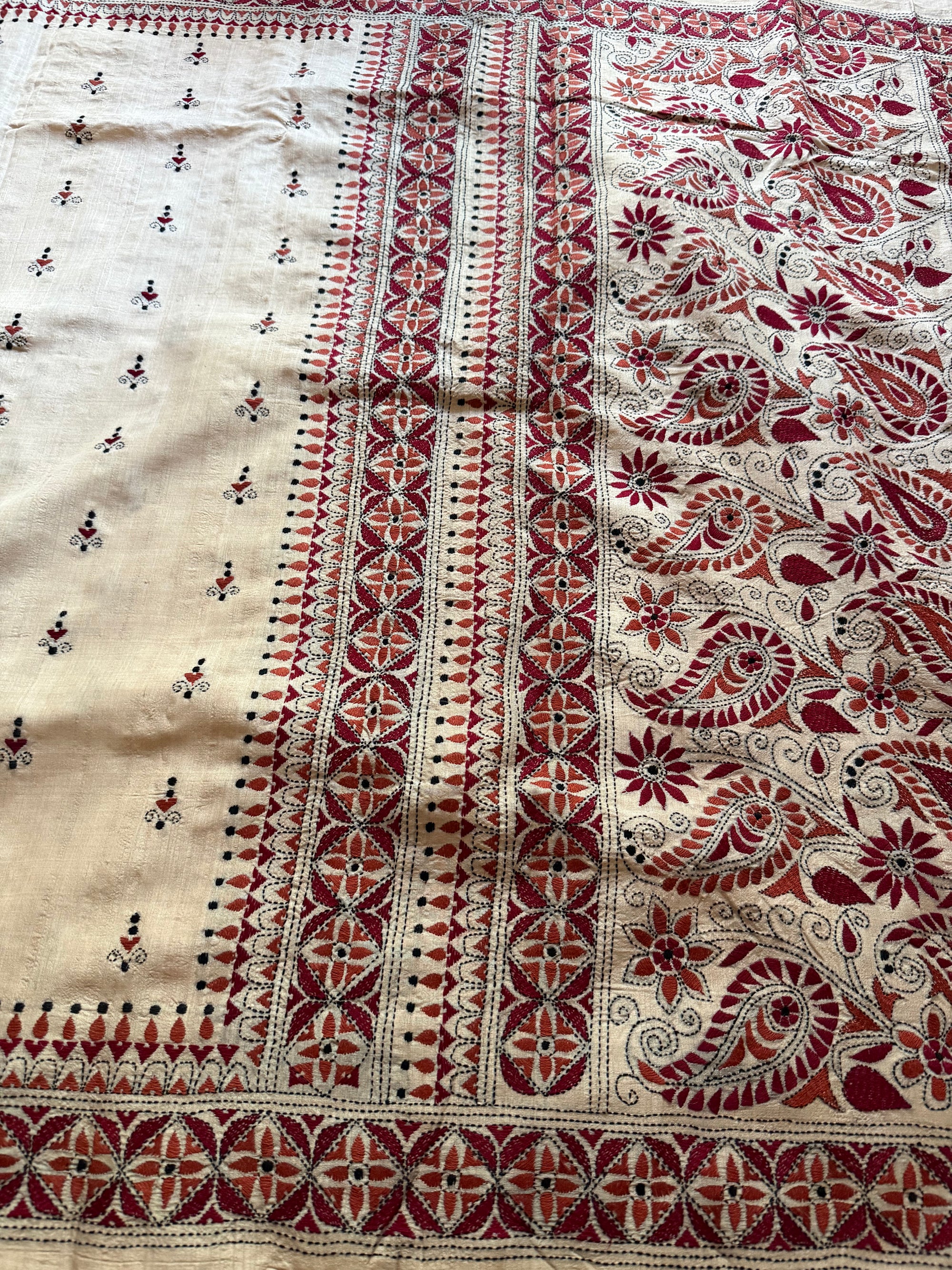 VRIKSHA: Handcrafted Kantha on Natural Tussar