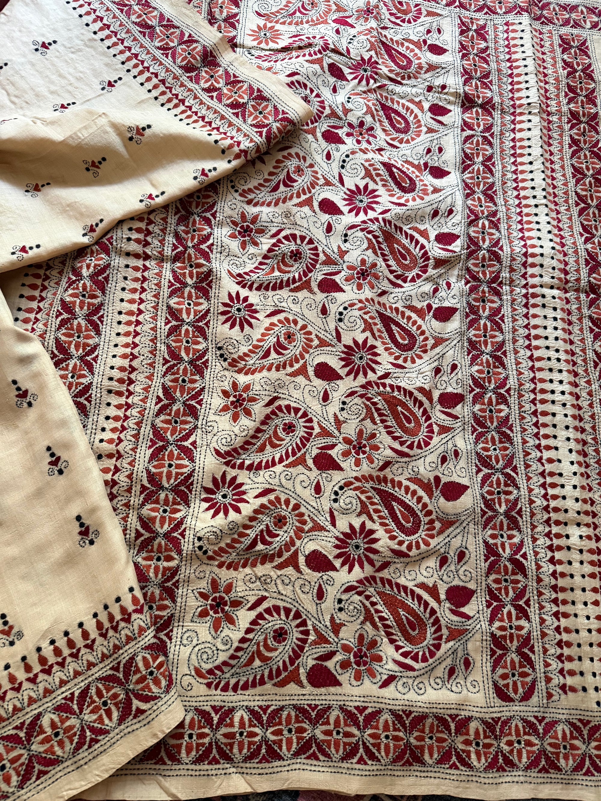 VRIKSHA: Handcrafted Kantha on Natural Tussar
