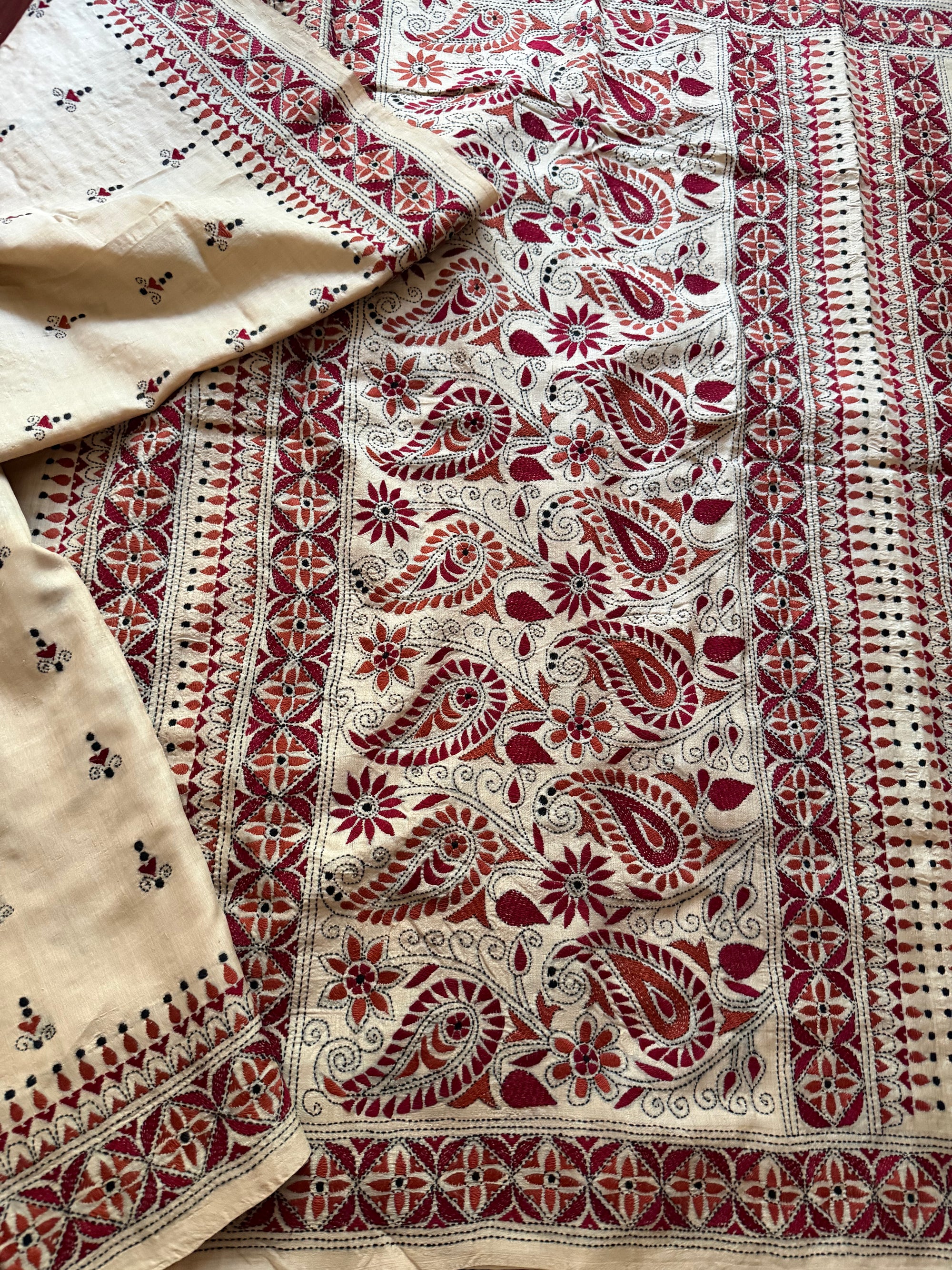 VRIKSHA: Handcrafted Kantha on Natural Tussar