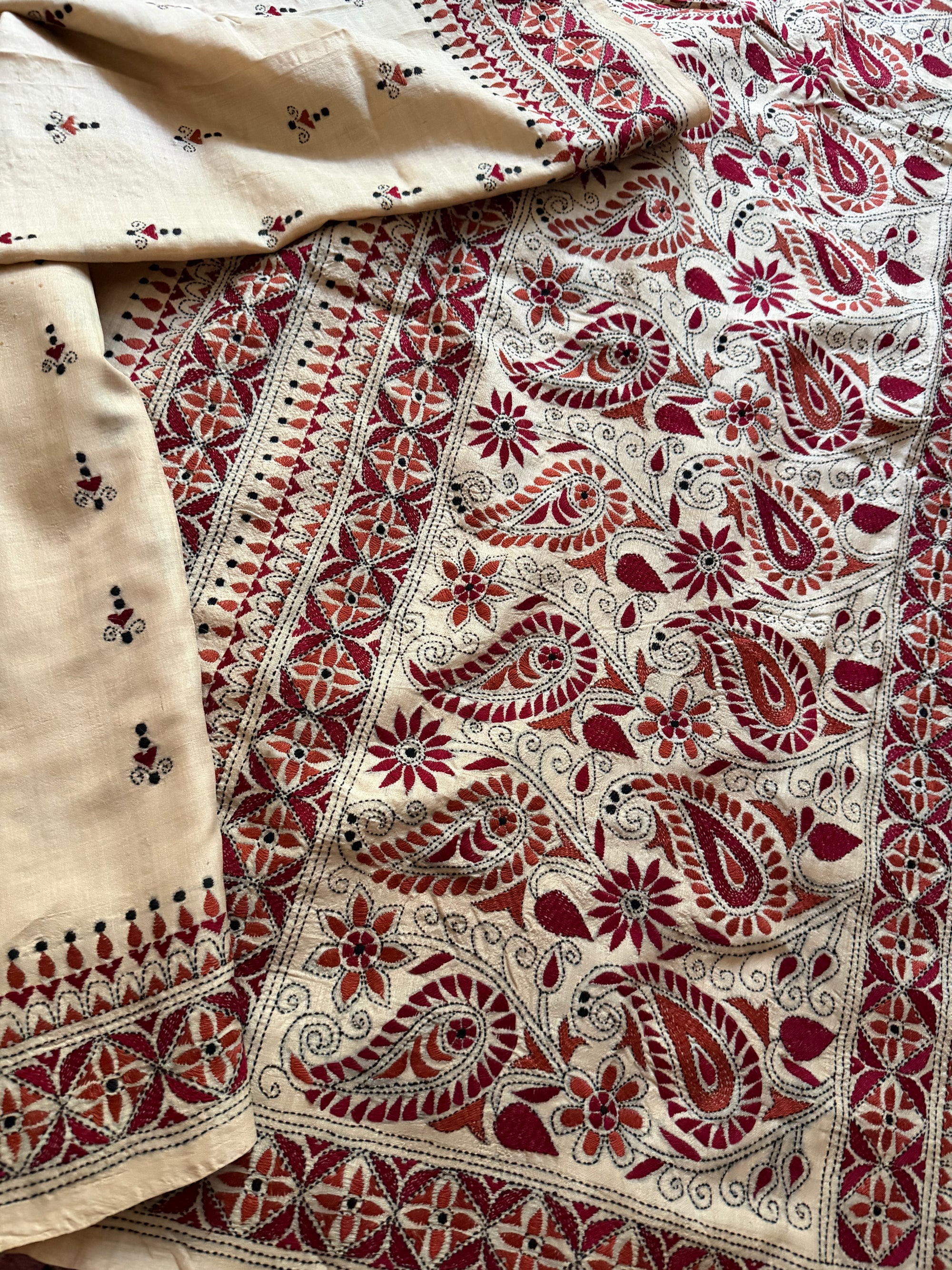 VRIKSHA: Handcrafted Kantha on Natural Tussar