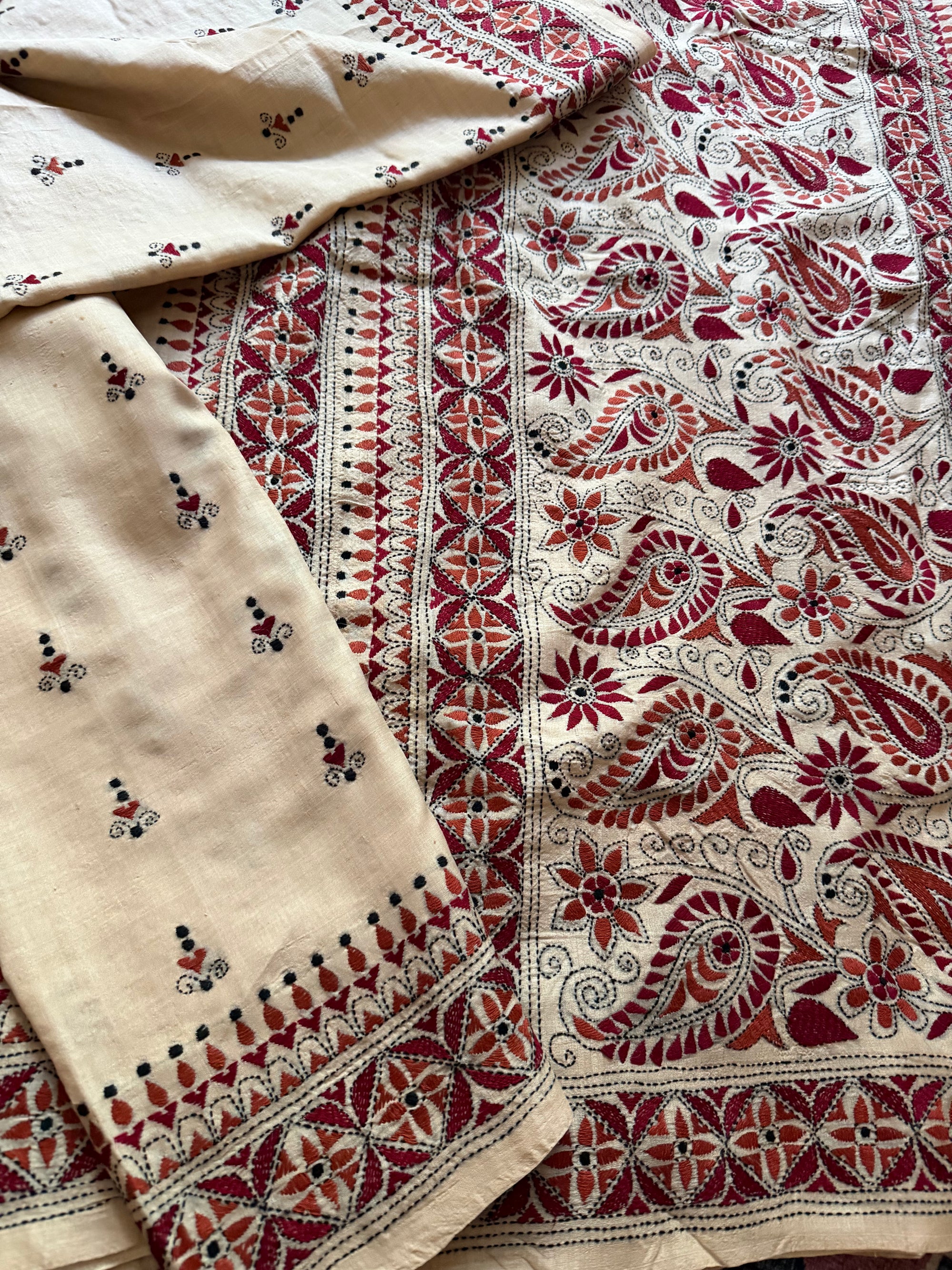 VRIKSHA: Handcrafted Kantha on Natural Tussar