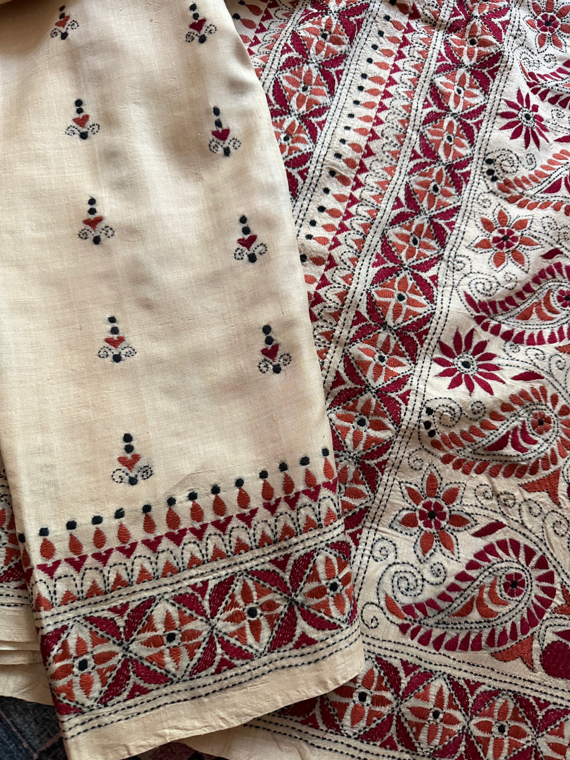 VRIKSHA: Handcrafted Kantha on Natural Tussar