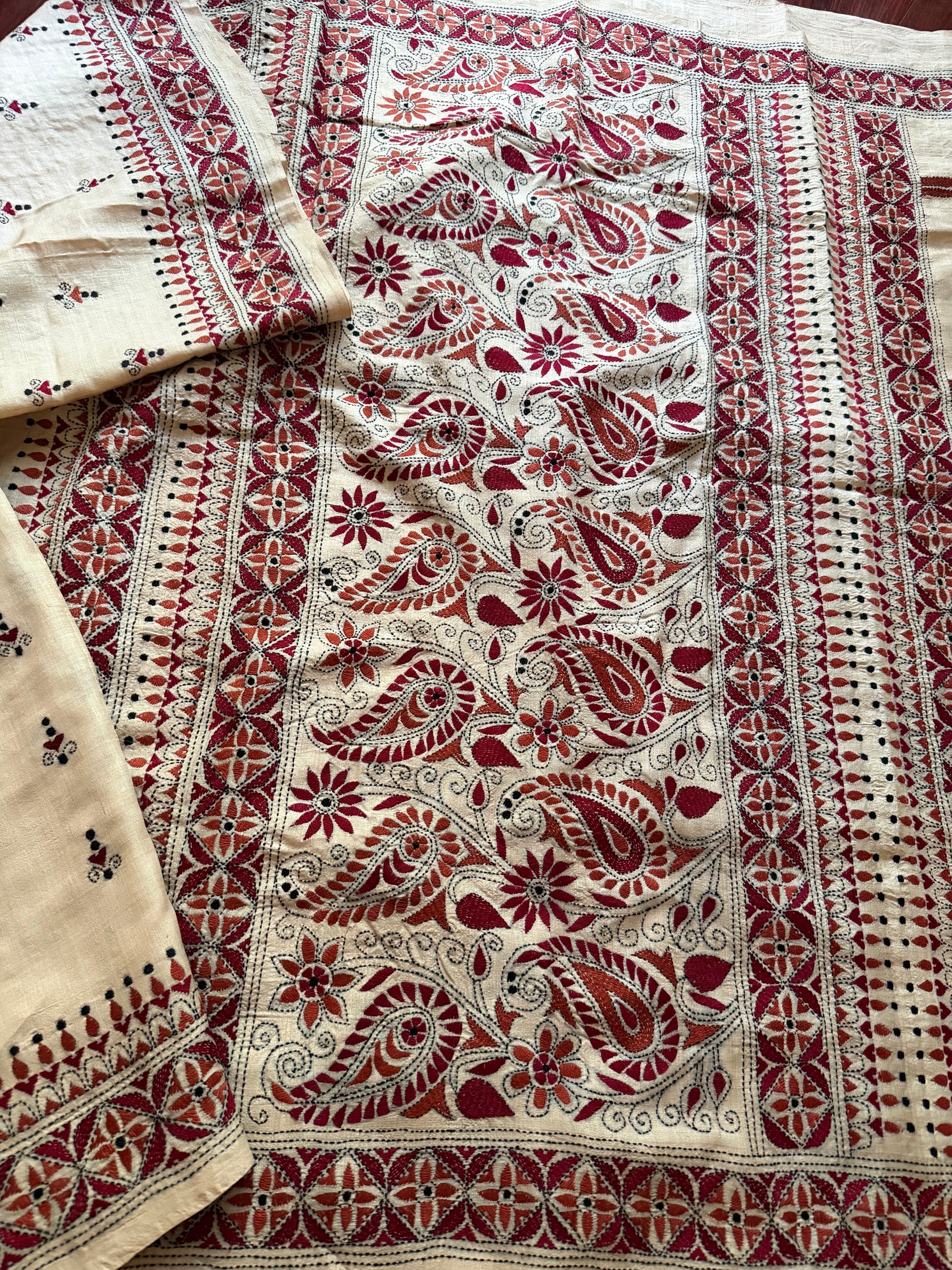 VRIKSHA: Handcrafted Kantha on Natural Tussar