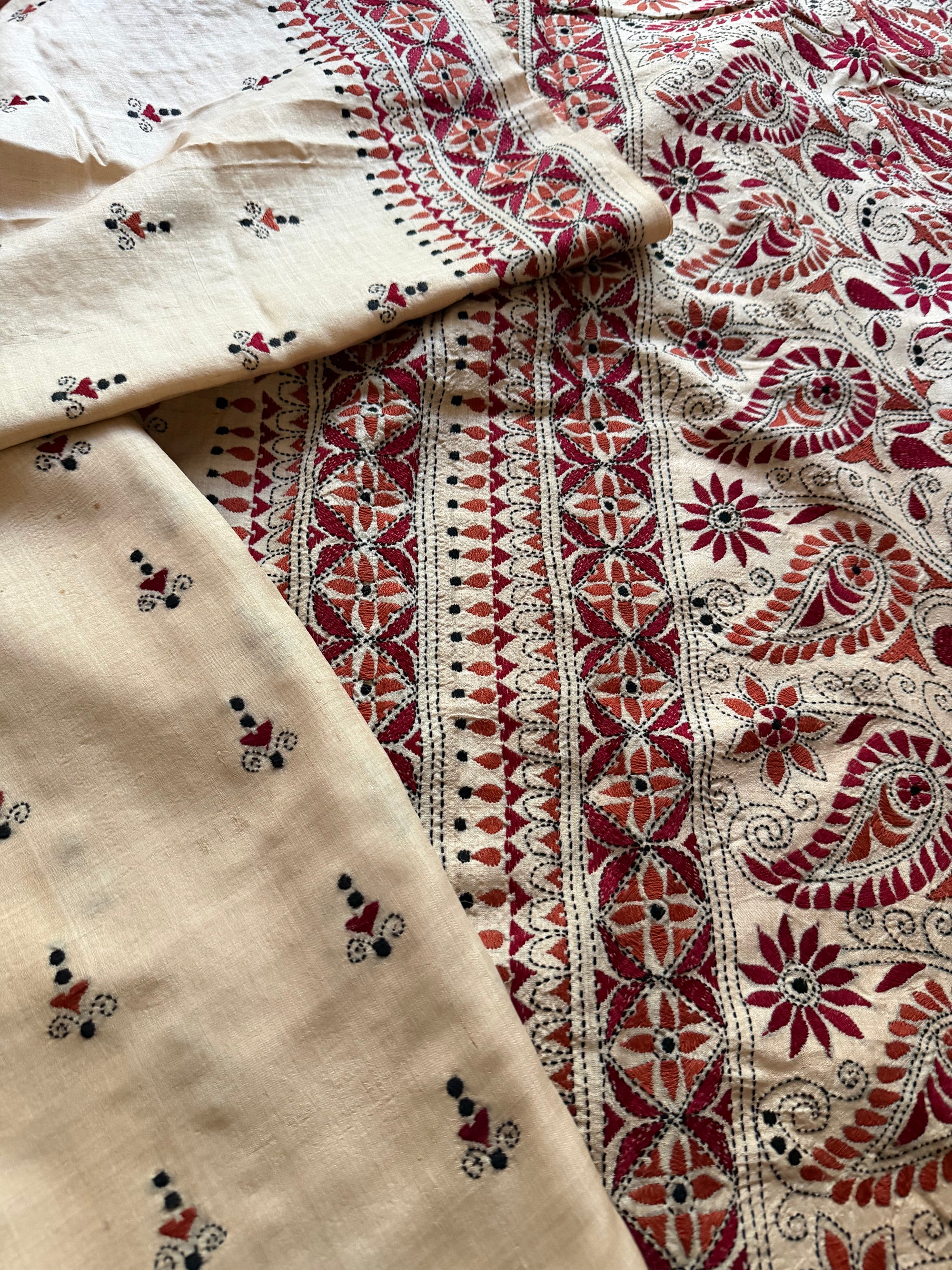 VRIKSHA: Handcrafted Kantha on Natural Tussar