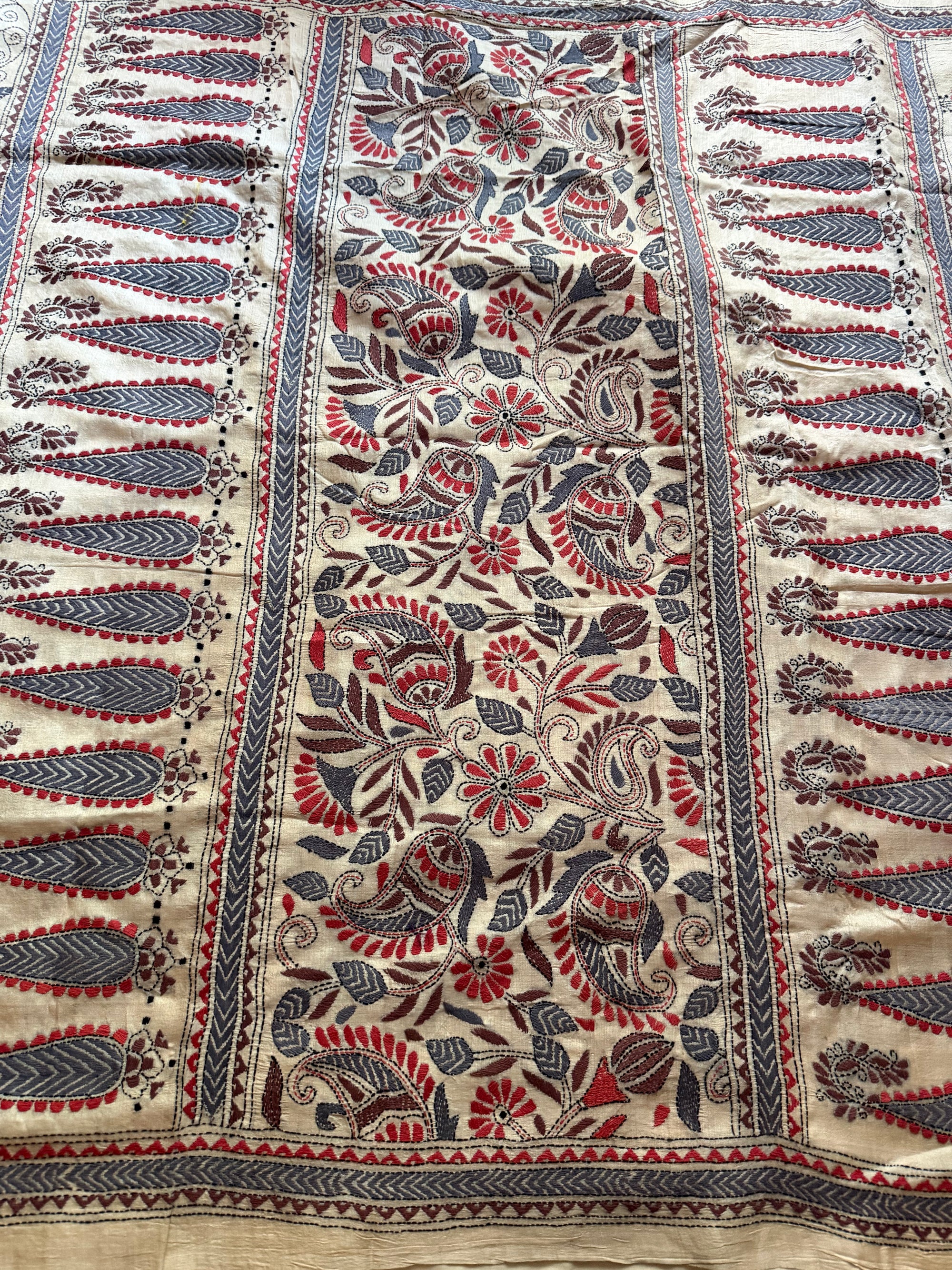 VRIKSHA: Handcrafted Kantha on Natural Tussar