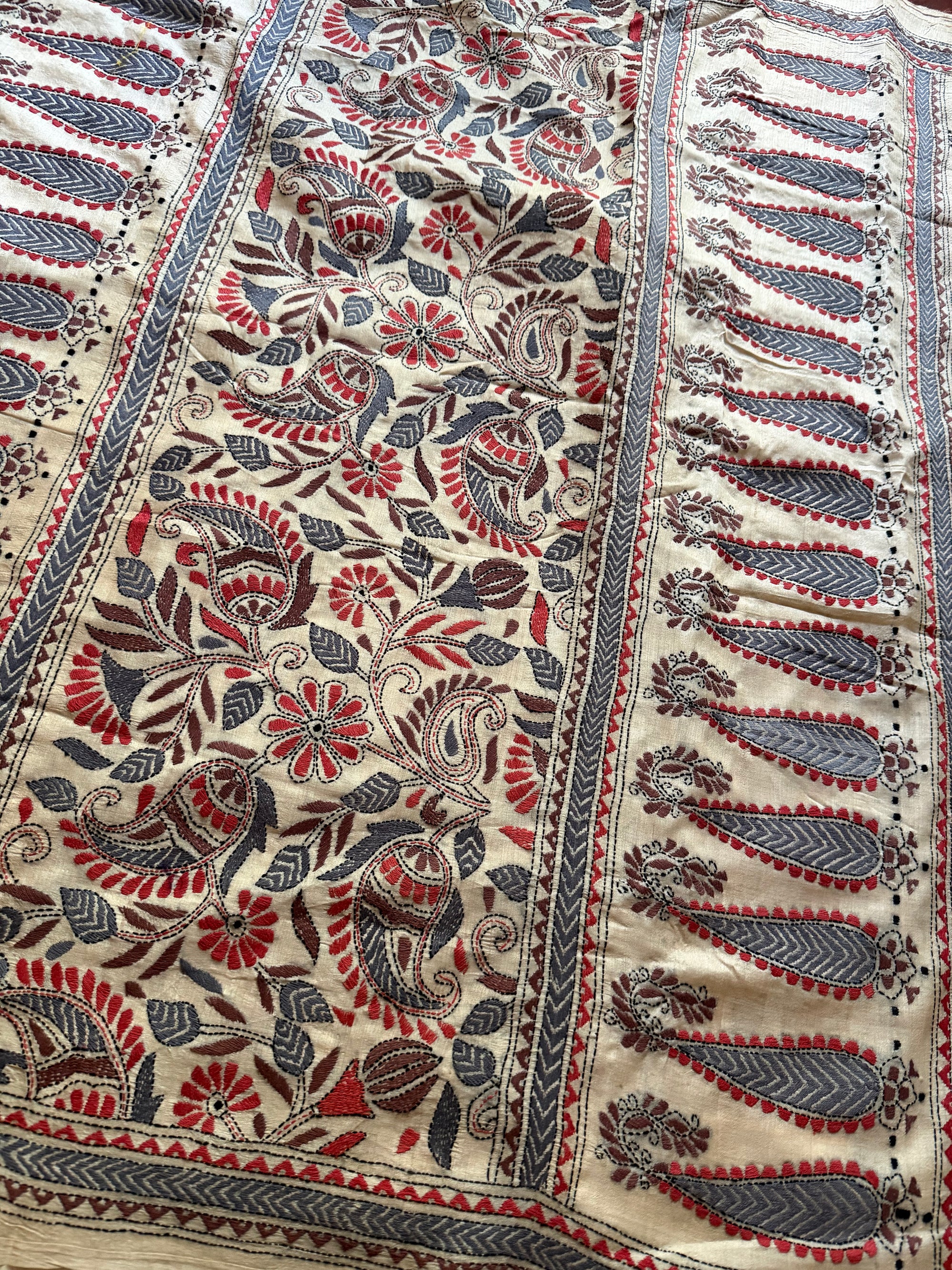 VRIKSHA: Handcrafted Kantha on Natural Tussar