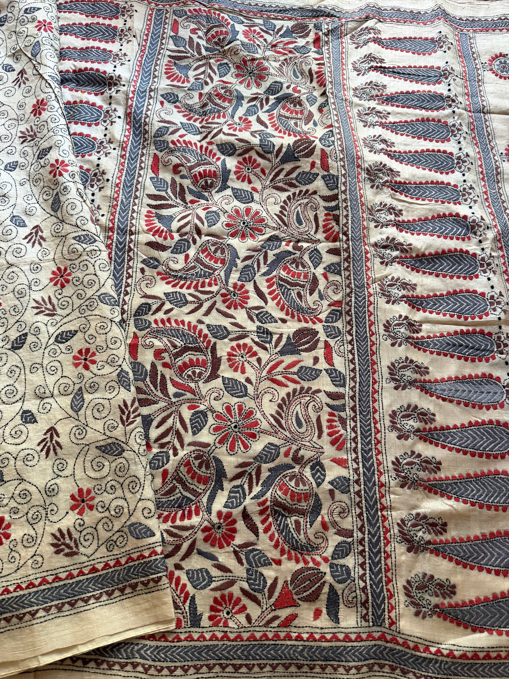 VRIKSHA: Handcrafted Kantha on Natural Tussar