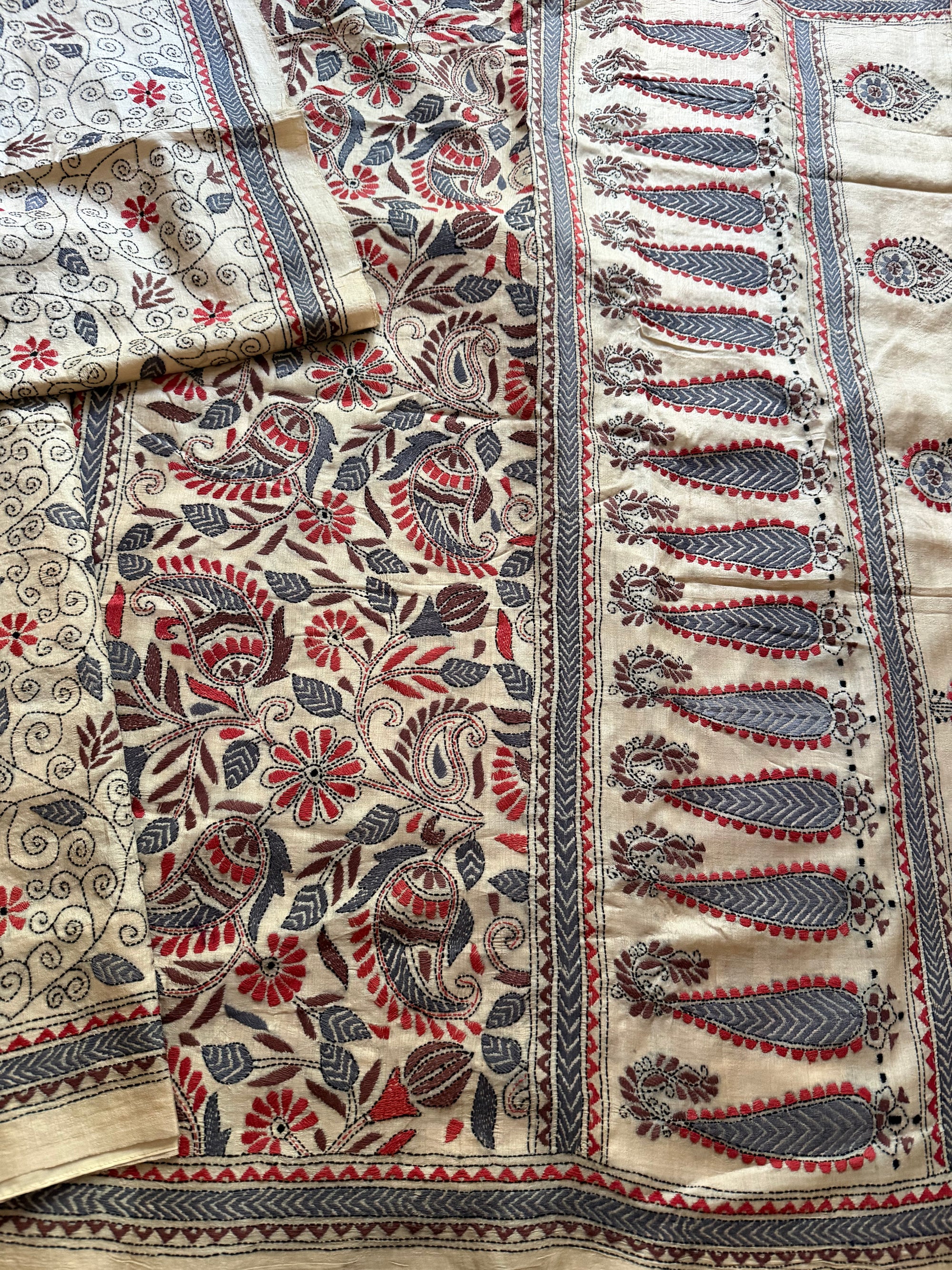 VRIKSHA: Handcrafted Kantha on Natural Tussar