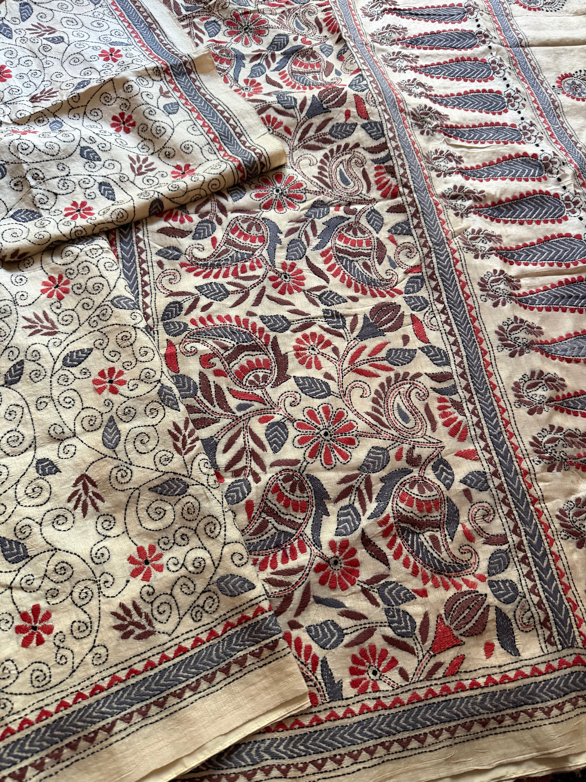 VRIKSHA: Handcrafted Kantha on Natural Tussar