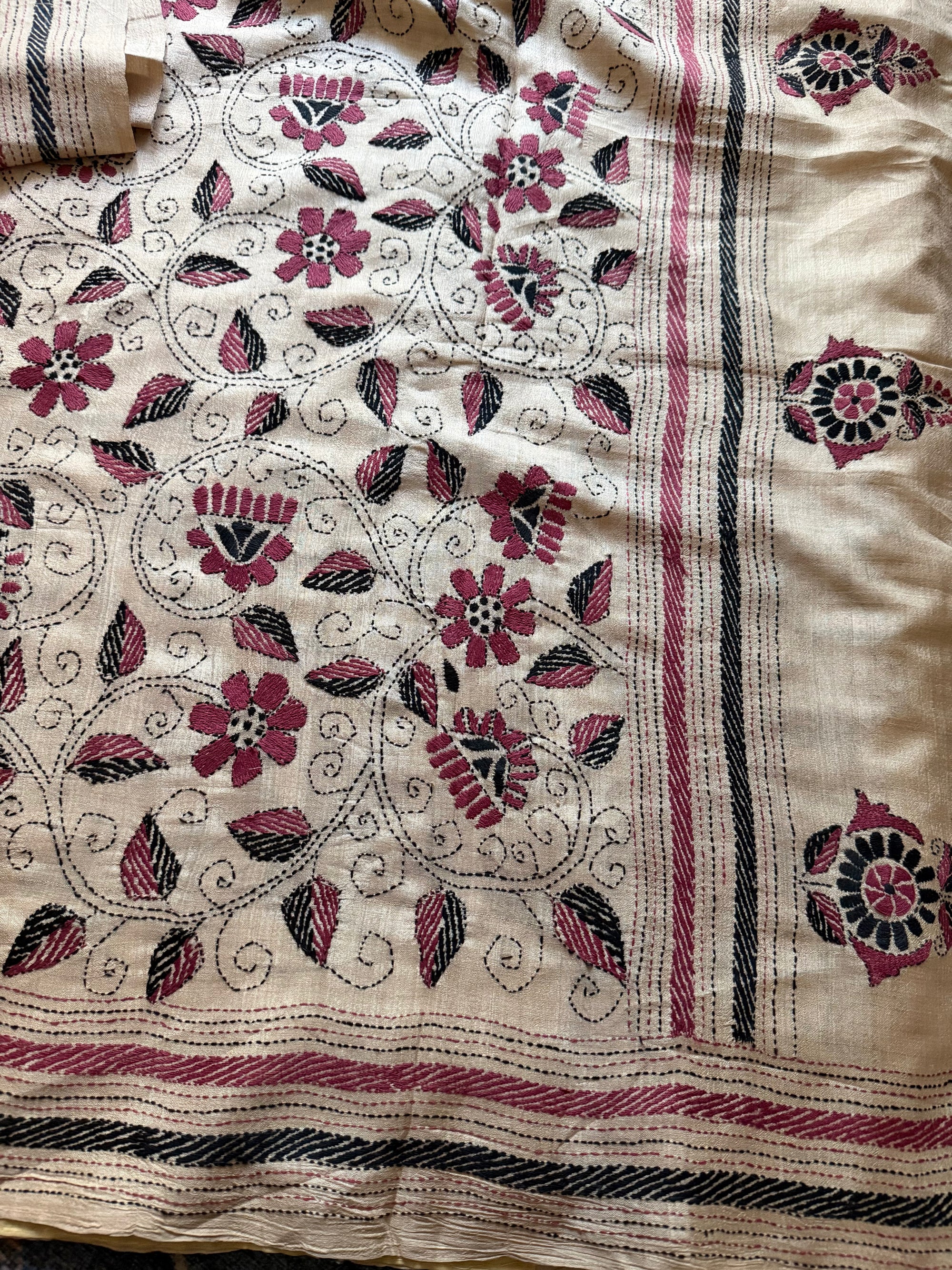 VRIKSHA: Handcrafted Kantha on Natural Tussar