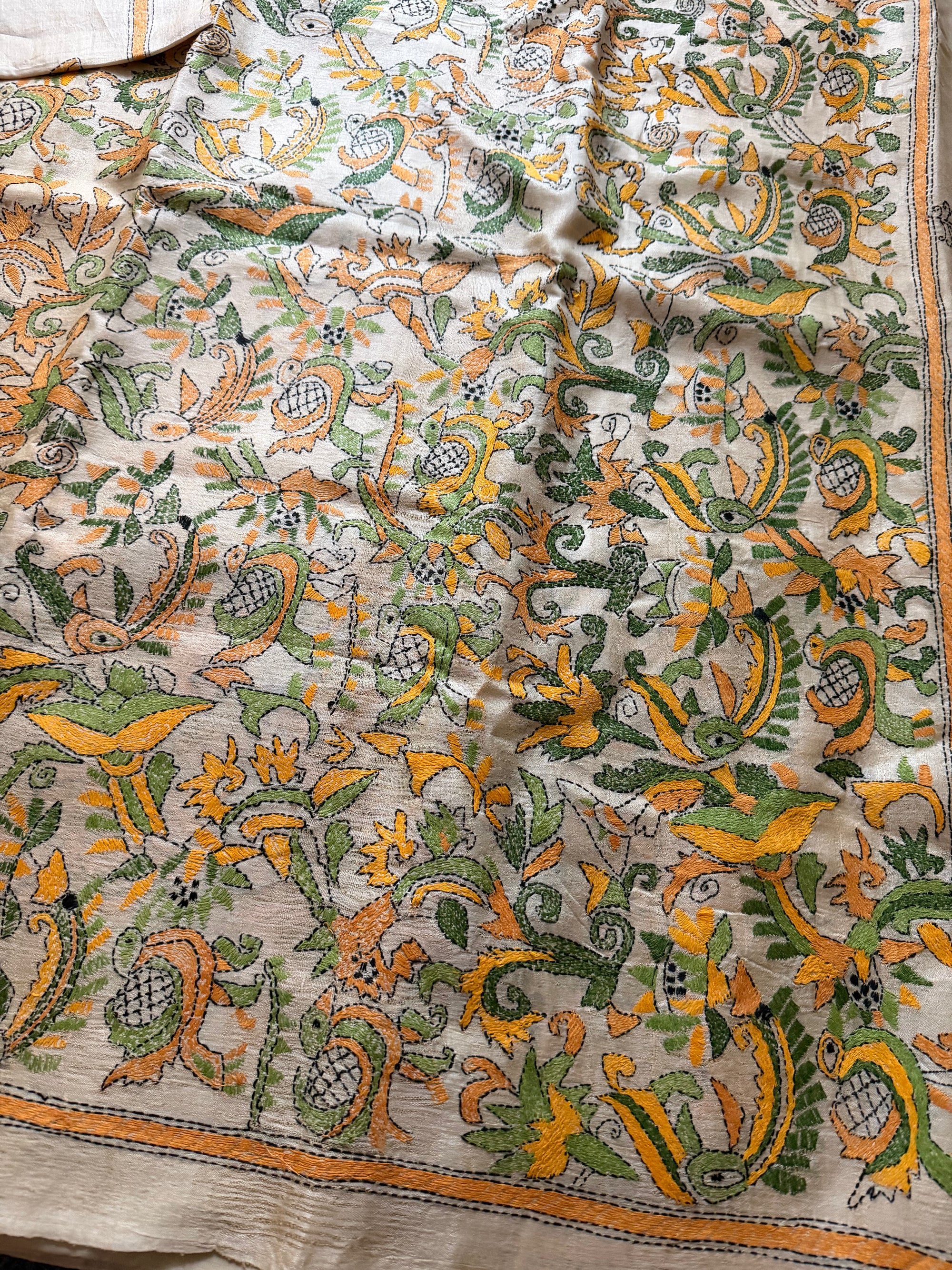 VRIKSHA: Handcrafted Kantha on Natural Tussar