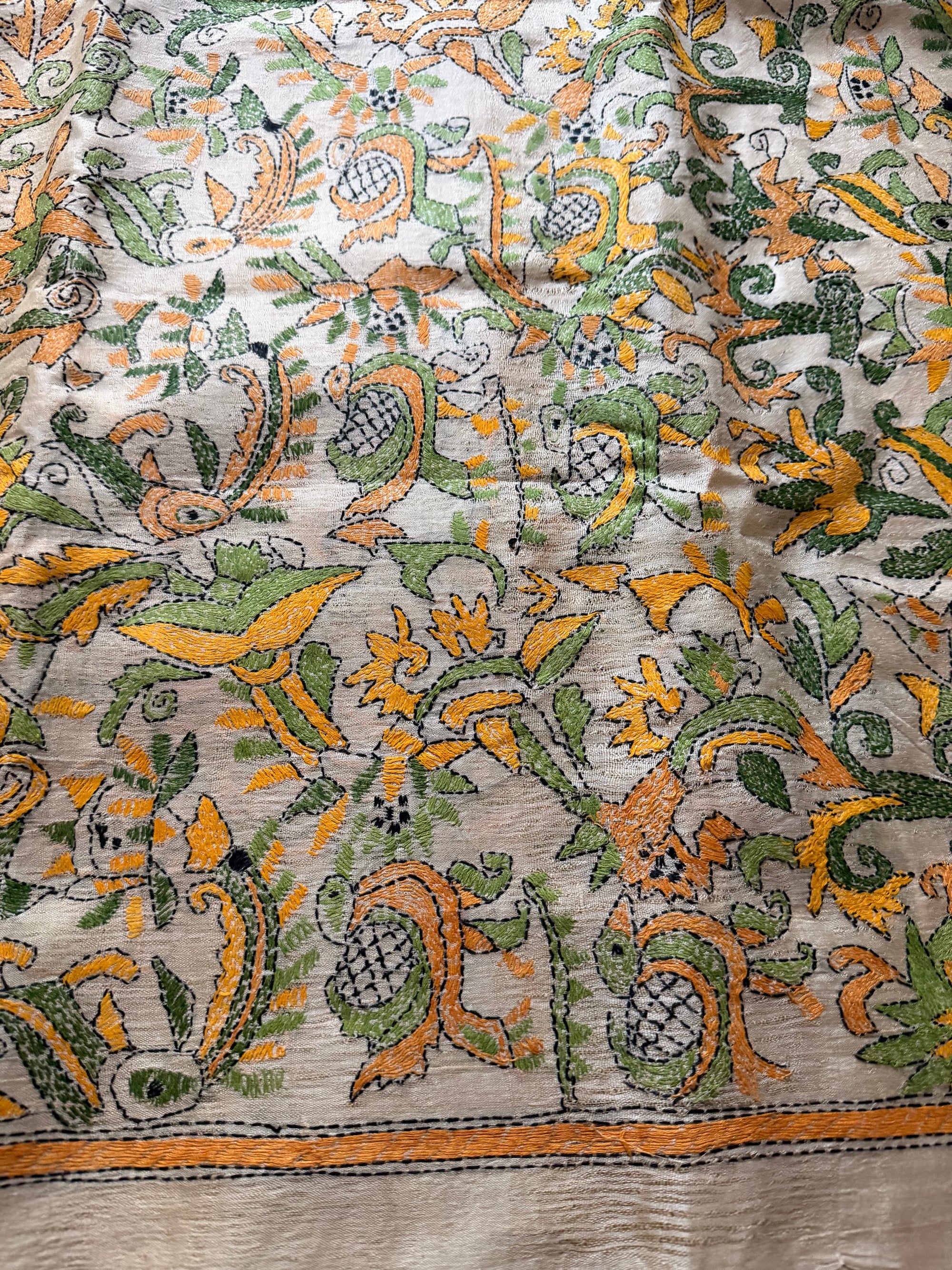 VRIKSHA: Handcrafted Kantha on Natural Tussar