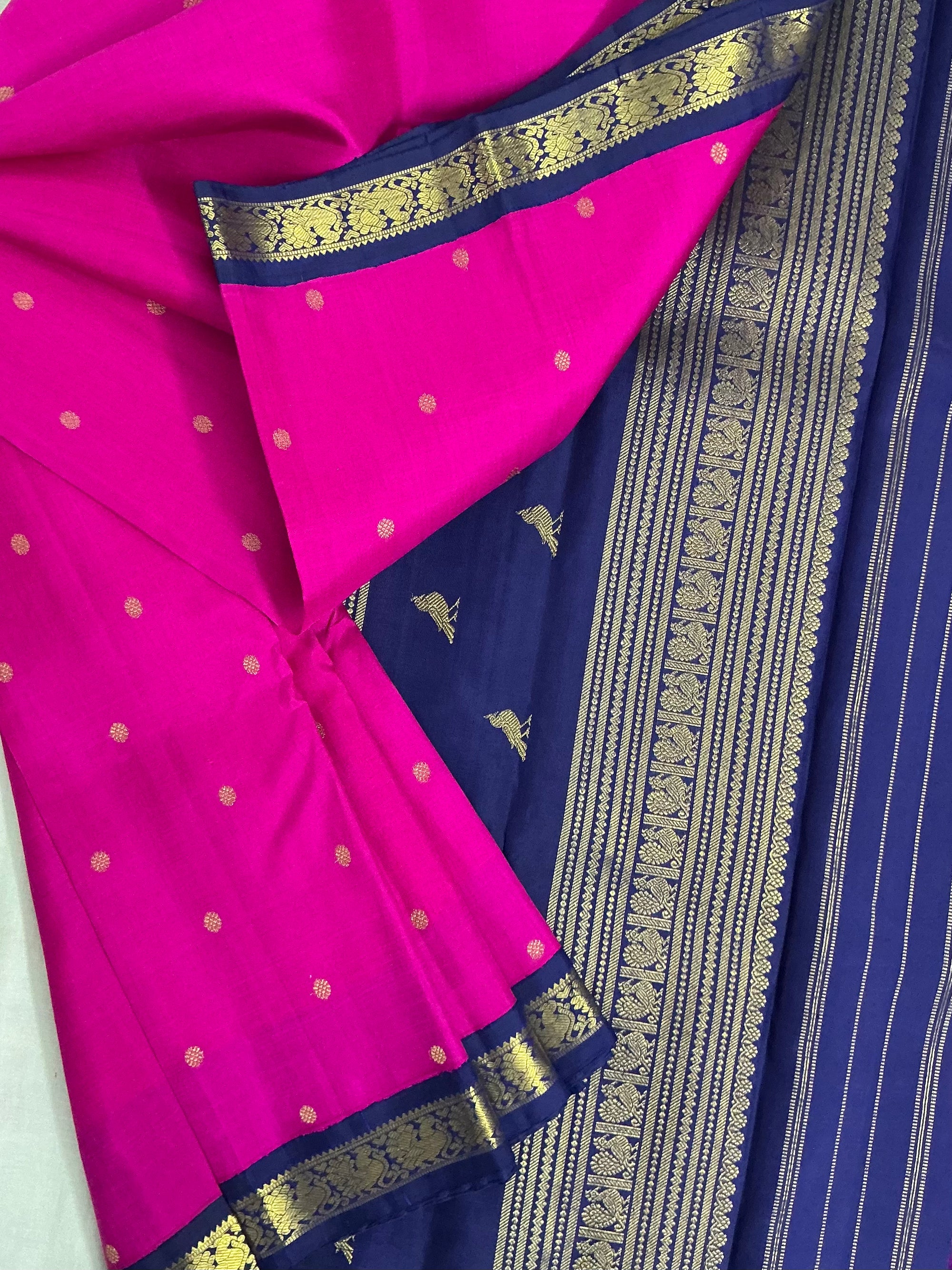 MAATHEY: Pattu Roja Pink + blue