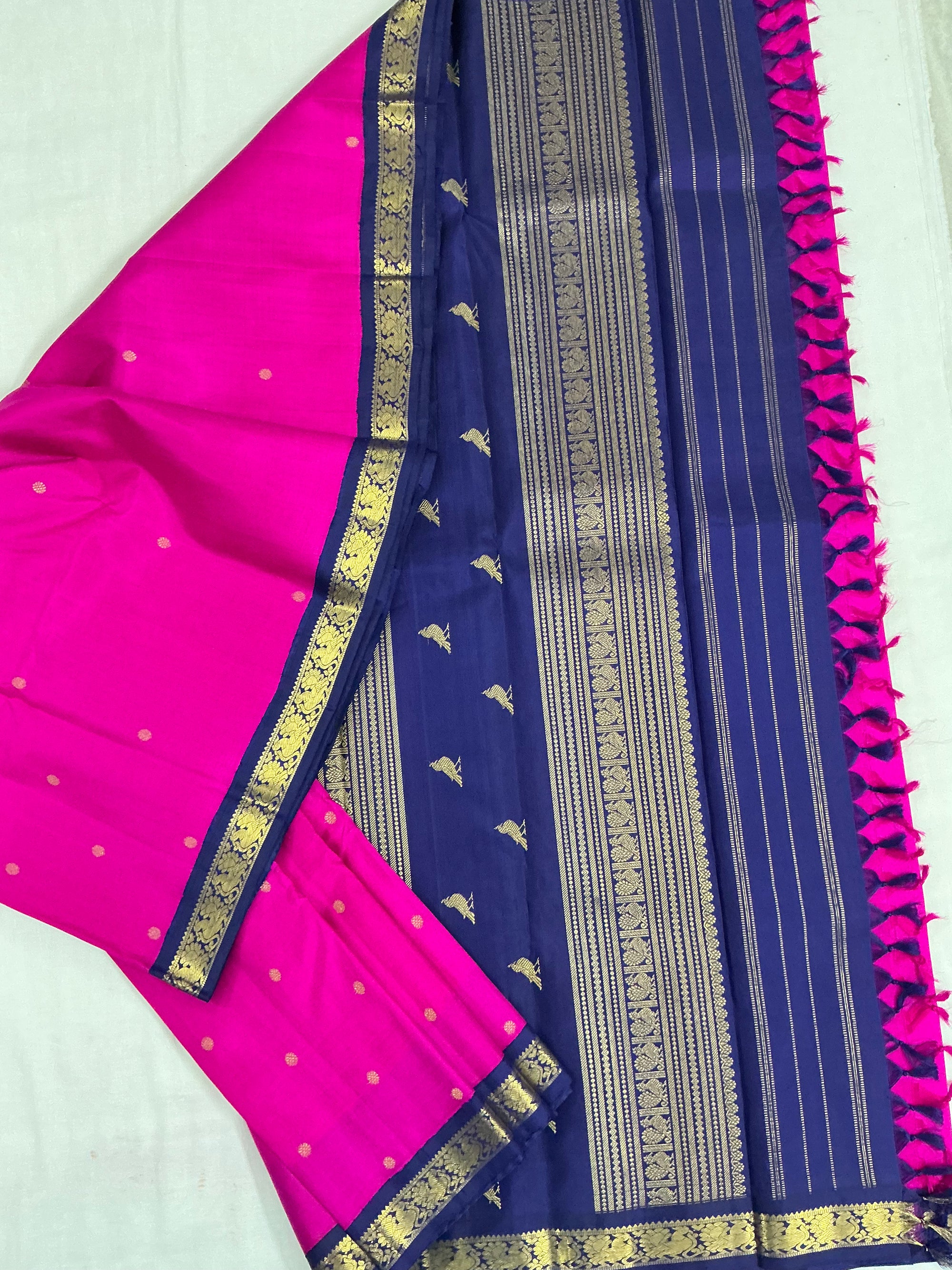 MAATHEY: Pattu Roja Pink + blue