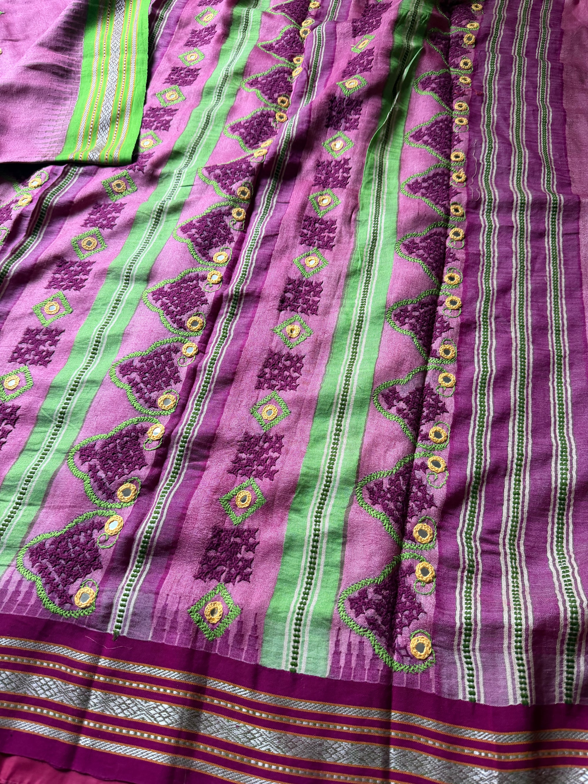 VRIKSHA: Vidarbha Tussar with Kutch Embroidery