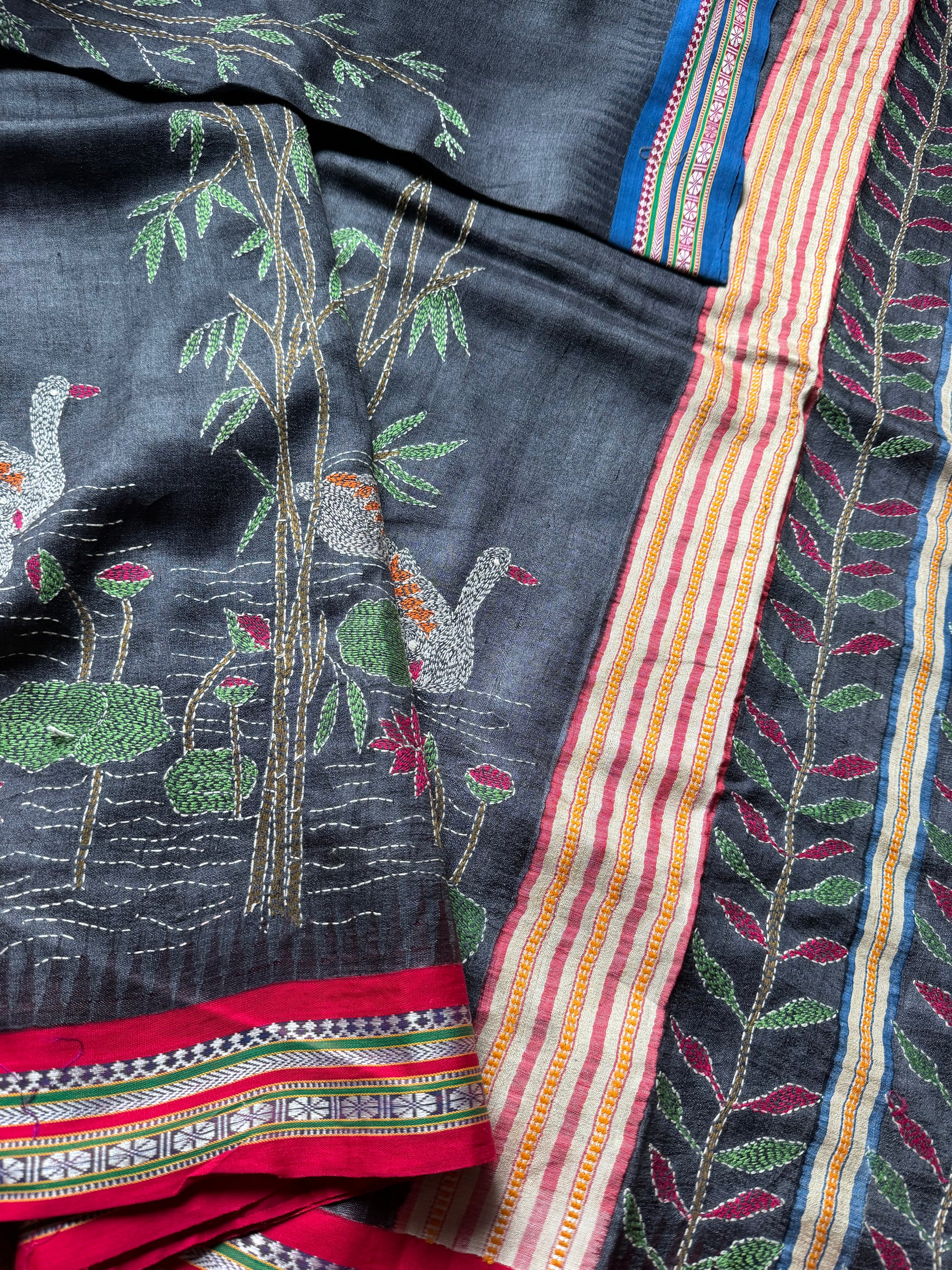 VRIKSHA: Vidarbha Tussar with Kantha Embroidery