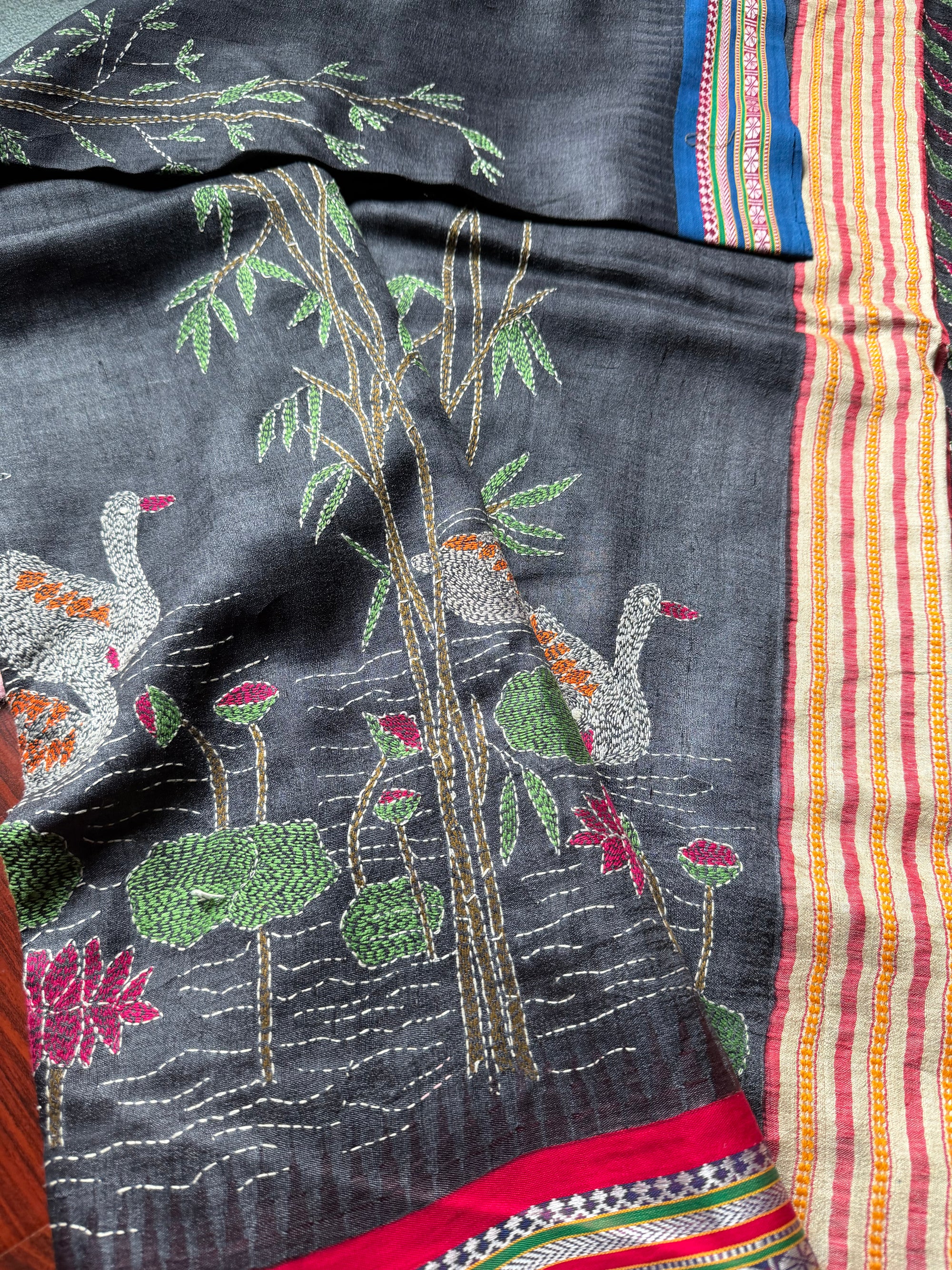VRIKSHA: Vidarbha Tussar with Kantha Embroidery