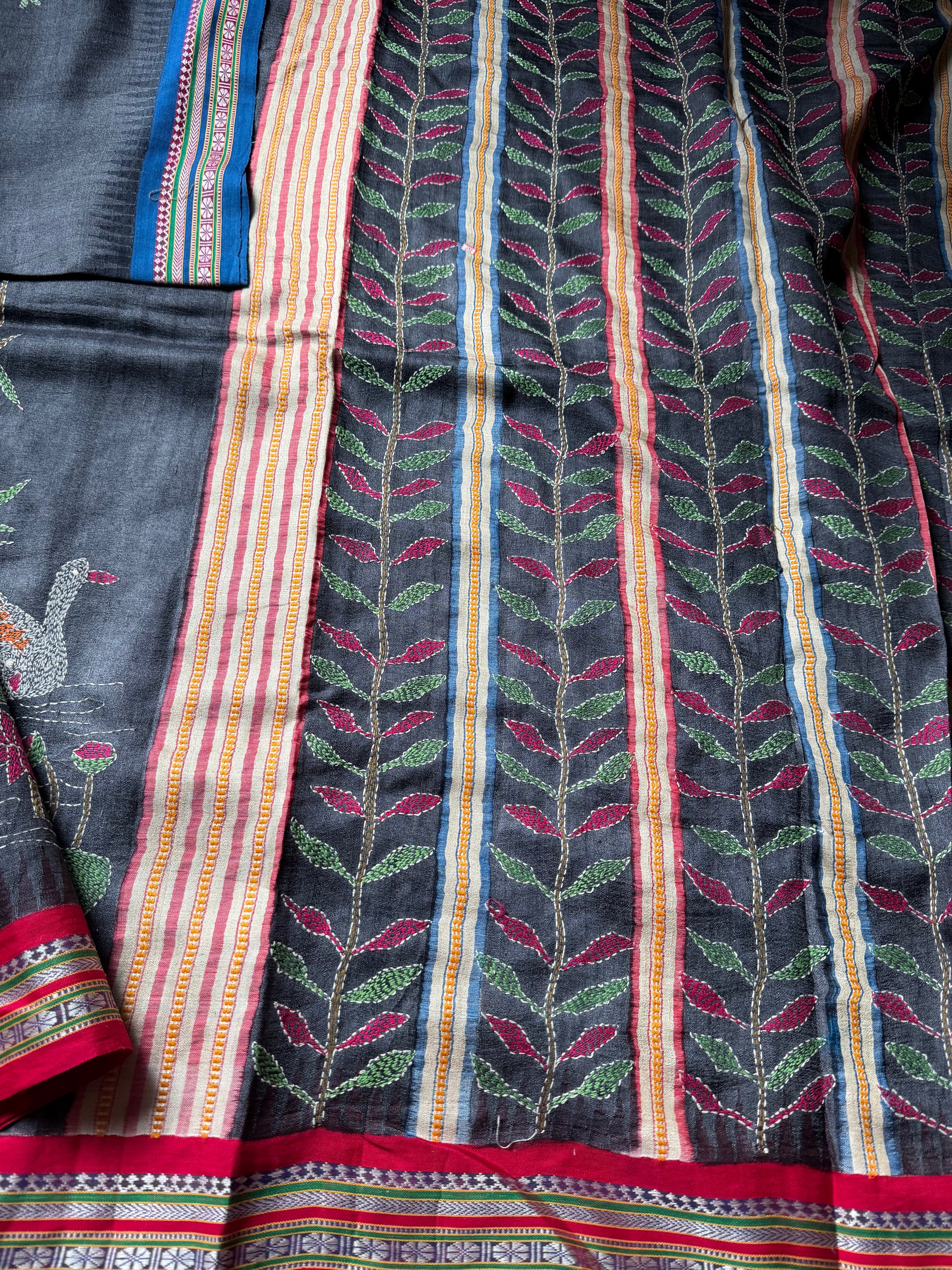 VRIKSHA: Vidarbha Tussar with Kantha Embroidery