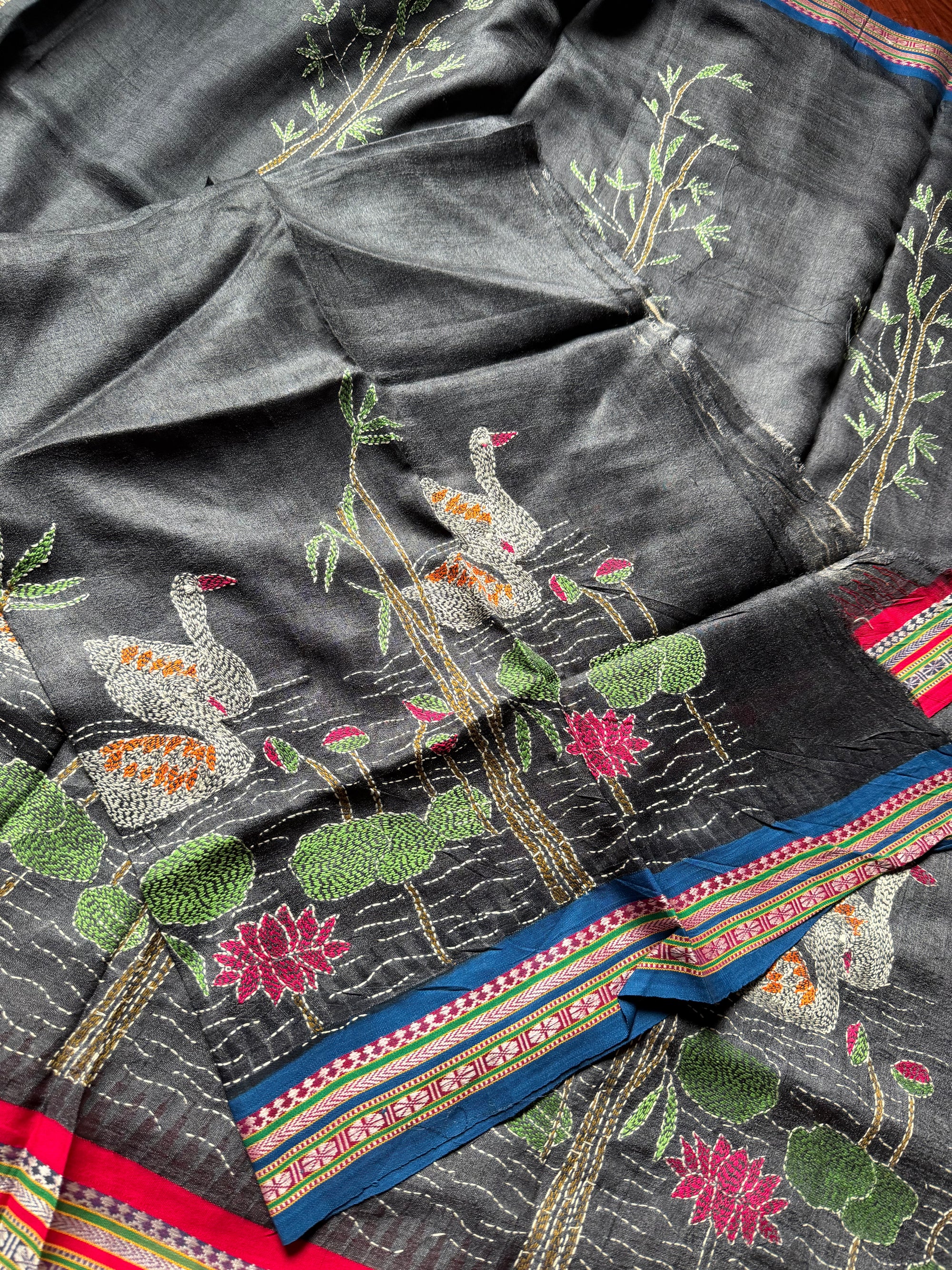 VRIKSHA: Vidarbha Tussar with Kantha Embroidery