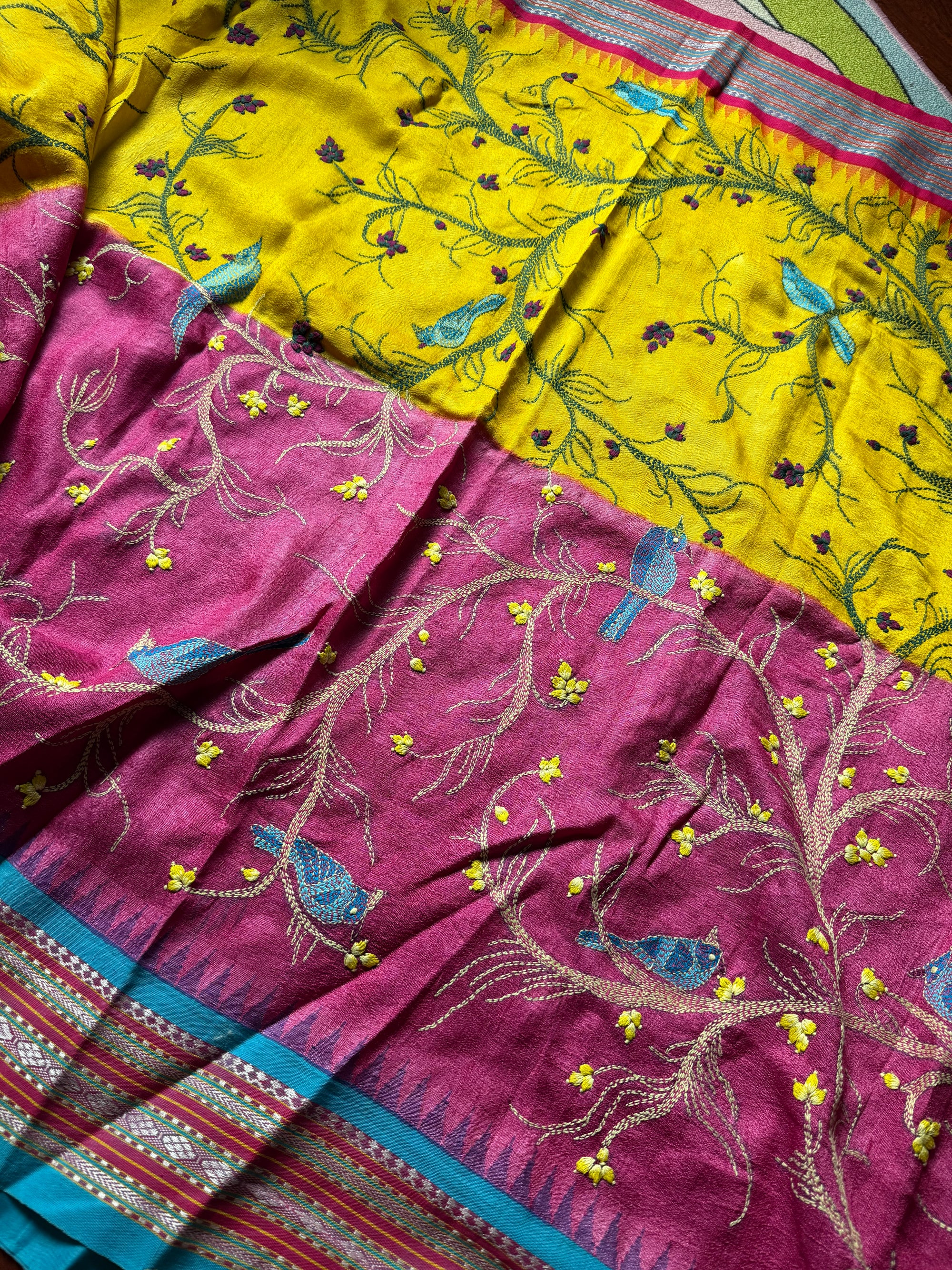 VRIKSHA: Vidarbha Tussar with Kantha Embroidery