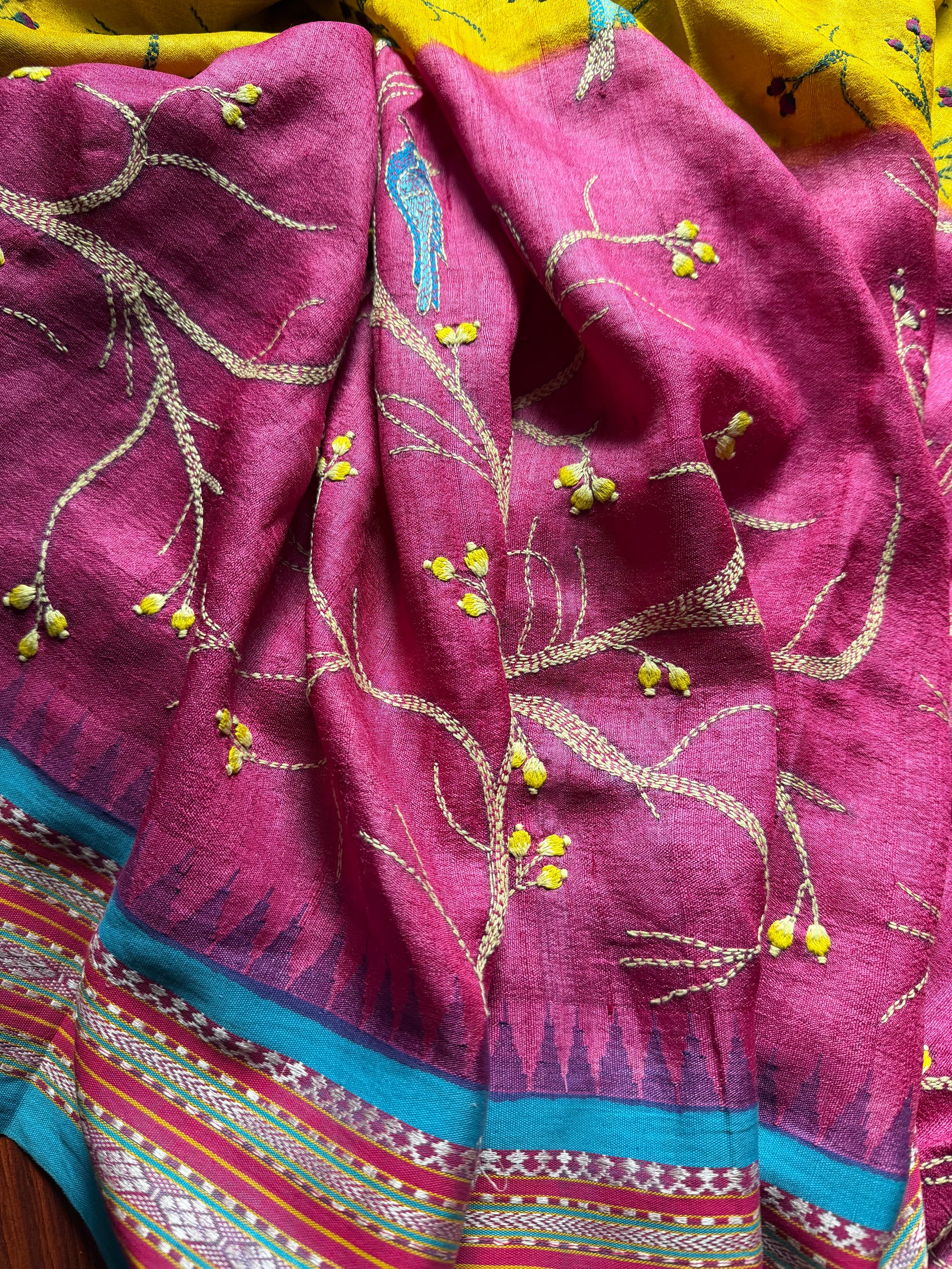 VRIKSHA: Vidarbha Tussar with Kantha Embroidery