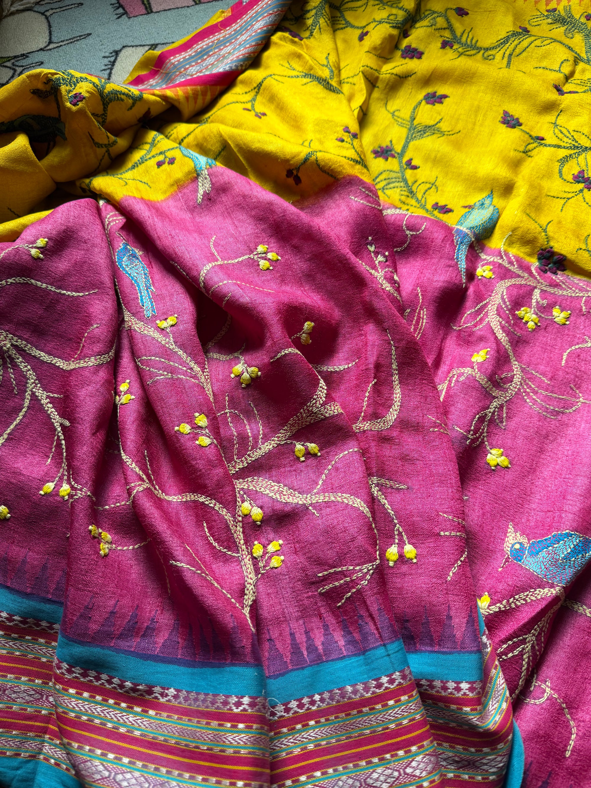 VRIKSHA: Vidarbha Tussar with Kantha Embroidery