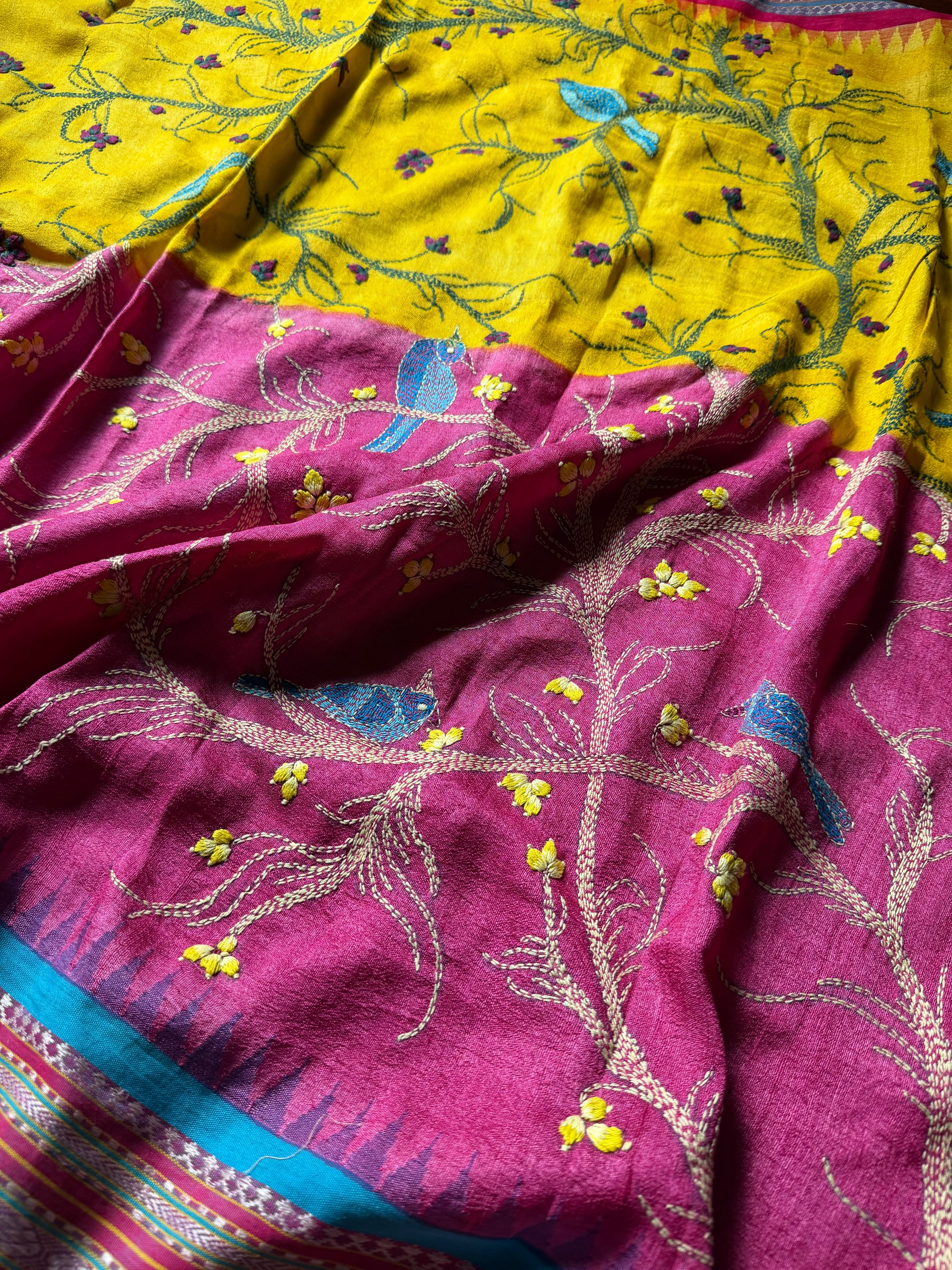 VRIKSHA: Vidarbha Tussar with Kantha Embroidery