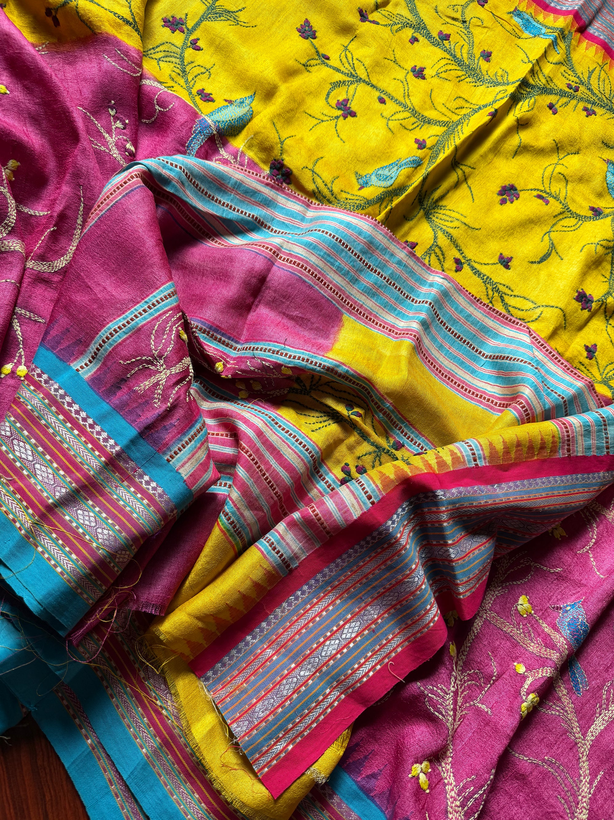 VRIKSHA: Vidarbha Tussar with Kantha Embroidery