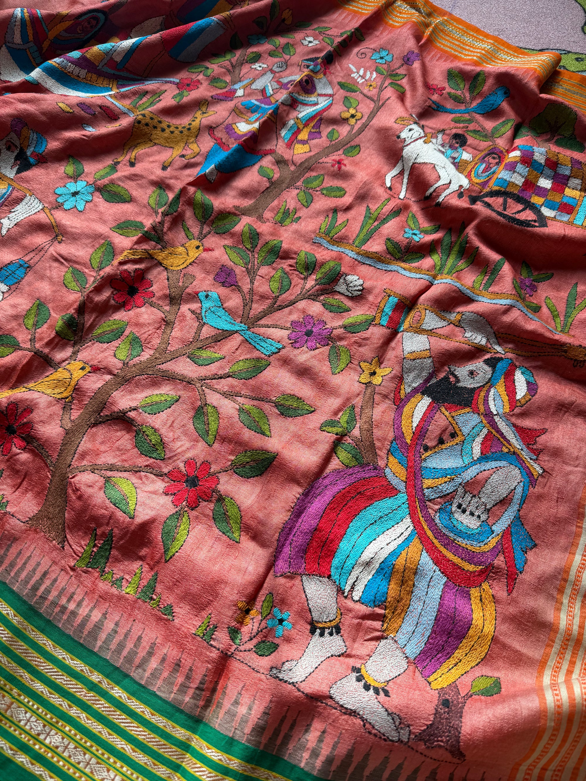 VRIKSHA: Vidarbha Tussar with Kantha Embroidery