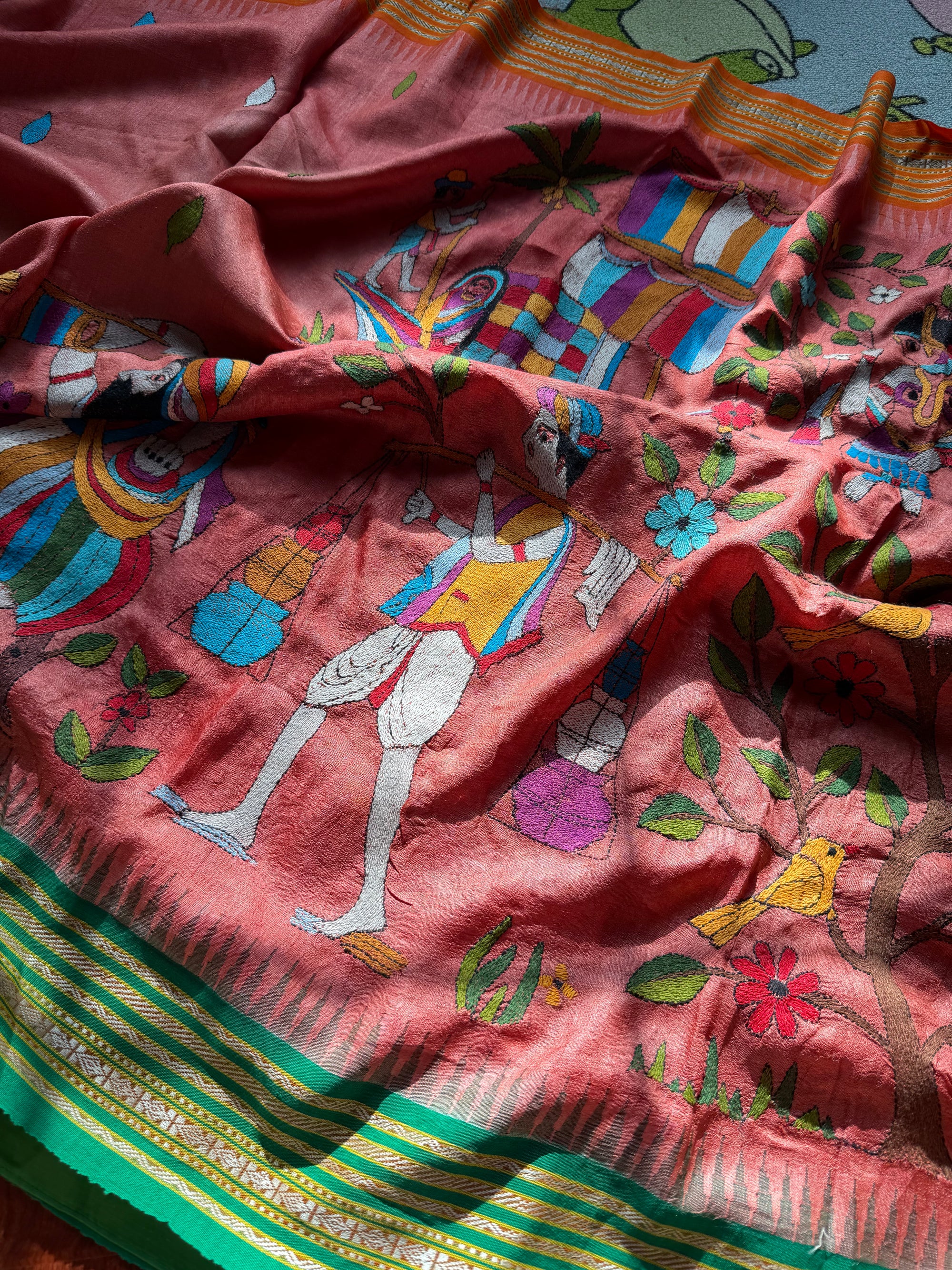 VRIKSHA: Vidarbha Tussar with Kantha Embroidery